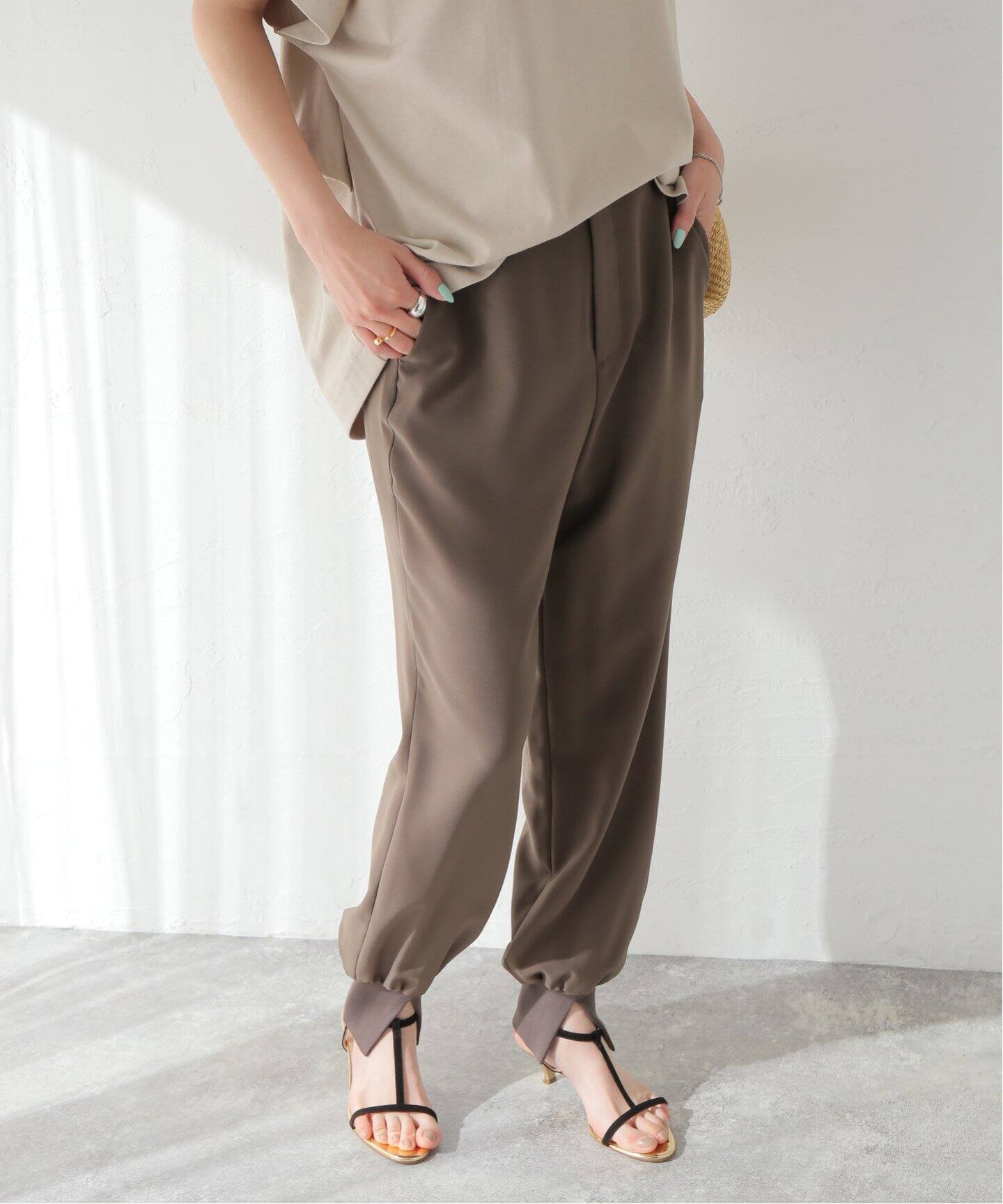 追加2》ウォッシャブルツイル裾リブパンツ（その他パンツ  