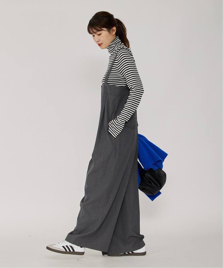 クリアツイルハイウエストサロペットパンツ（サロペット 