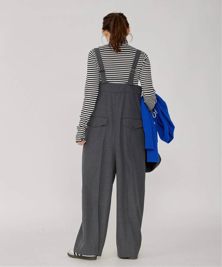 クリアツイルハイウエストサロペットパンツ（サロペット 