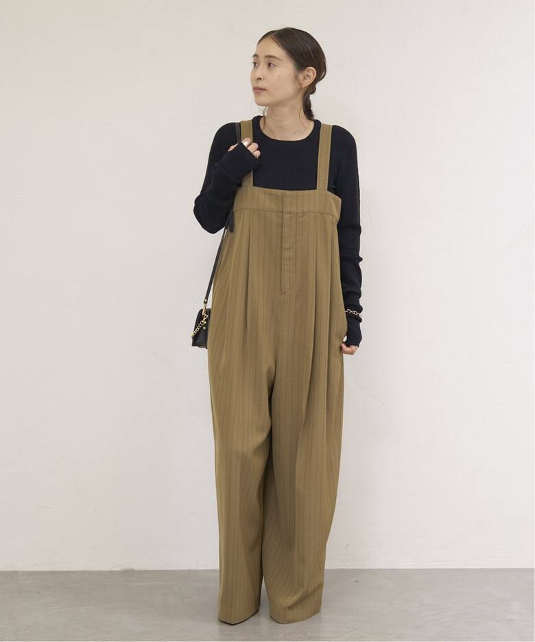 クリアツイルハイウエストサロペットパンツ（サロペット 