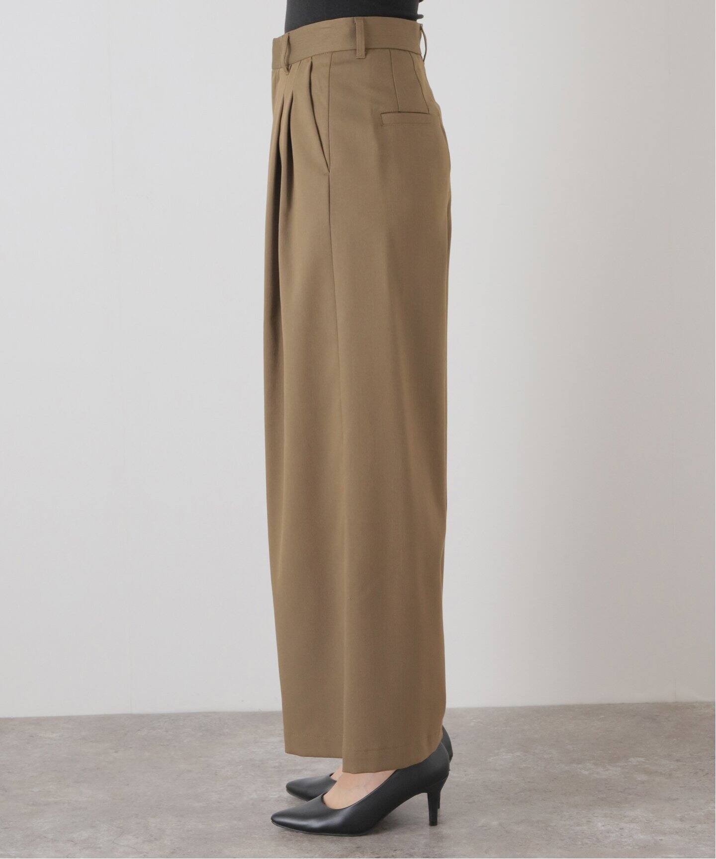 シャンブレーツイルタックワイドパンツ（スラックス）｜JOURNAL  