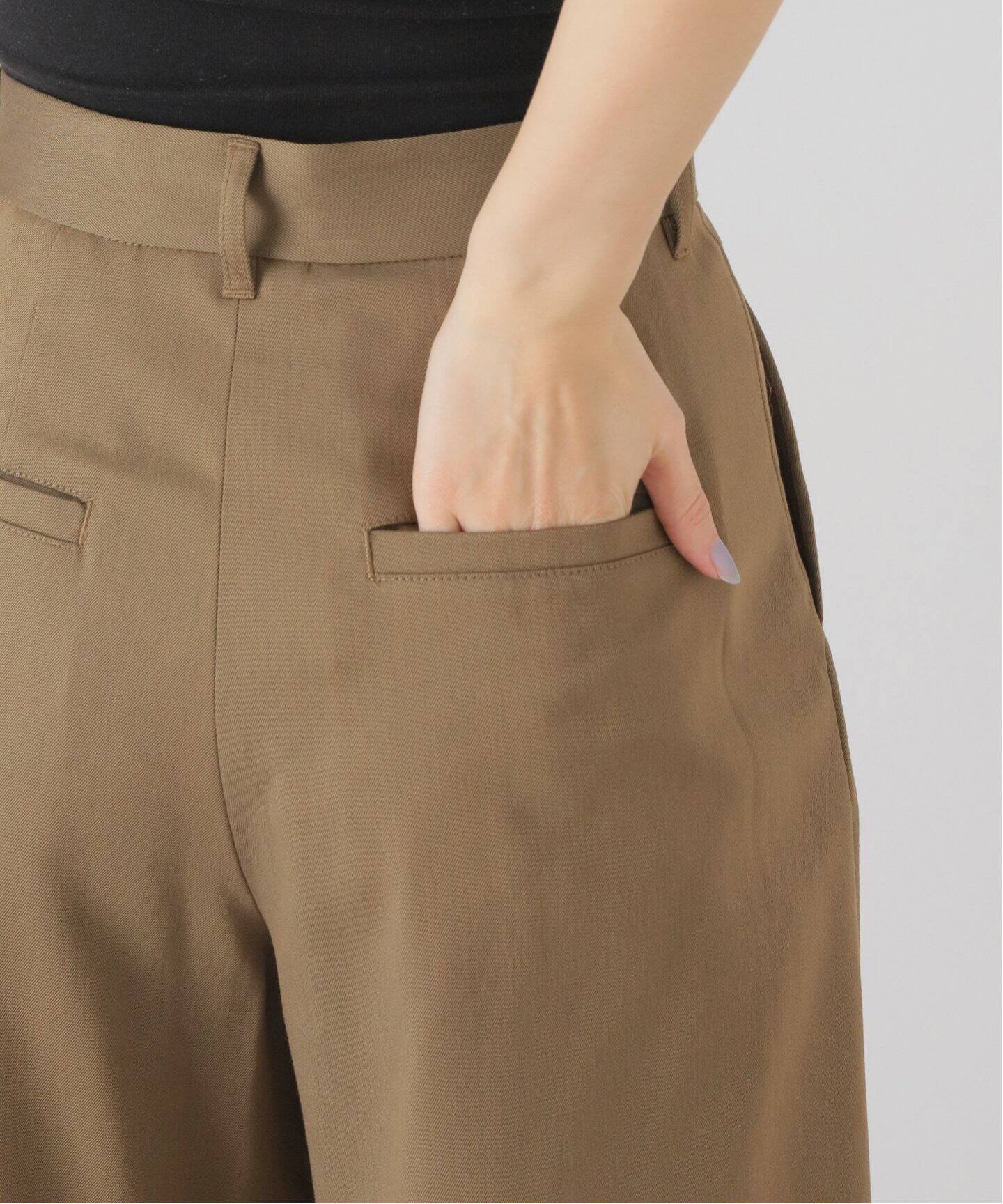 シャンブレーツイルタックワイドパンツ（スラックス）｜JOURNAL  