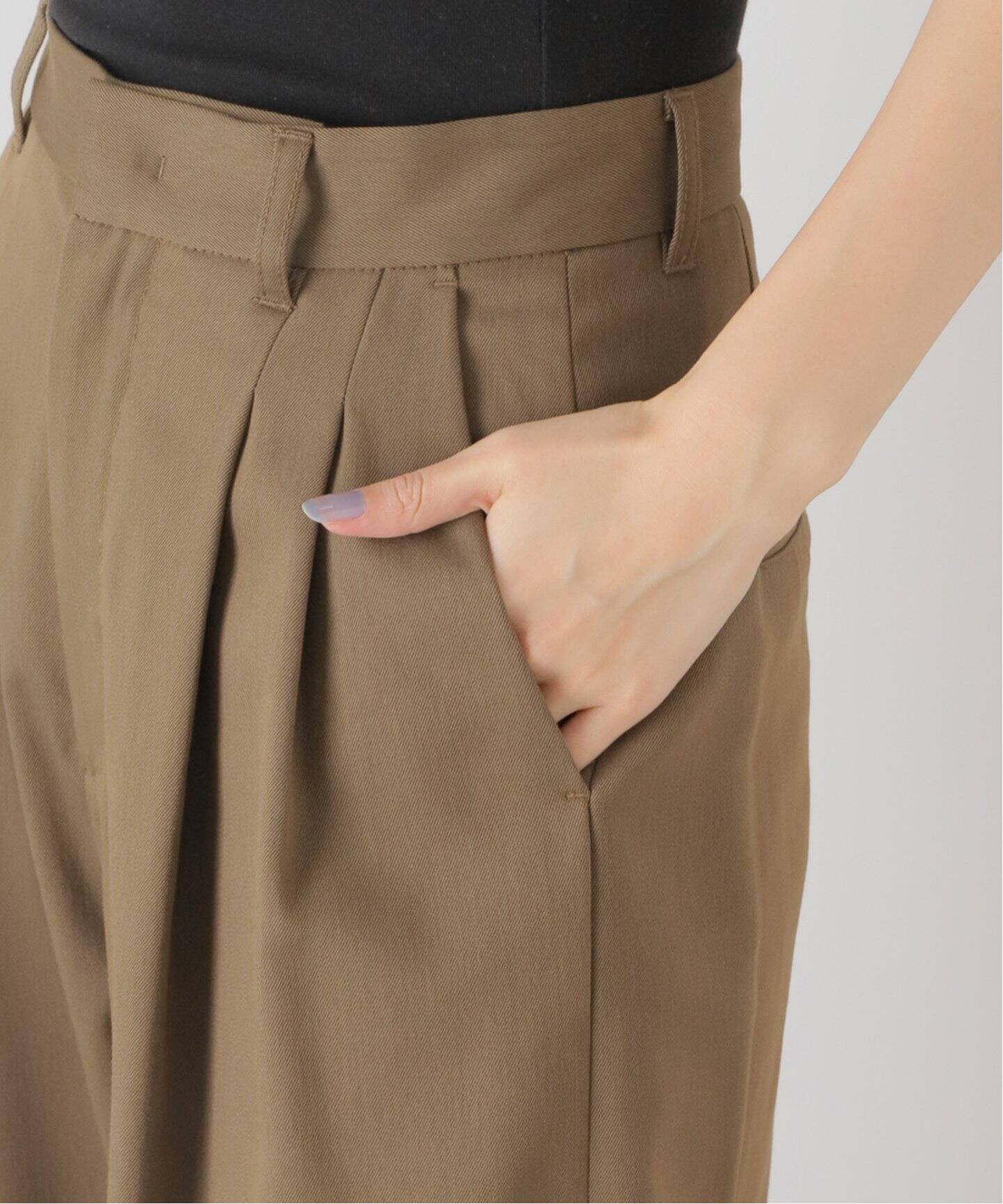 シャンブレーツイルタックワイドパンツ（スラックス）｜JOURNAL  