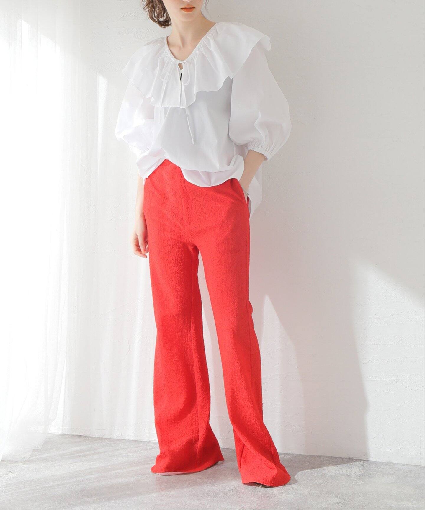 holiday*裾フリルスウェットパンツ