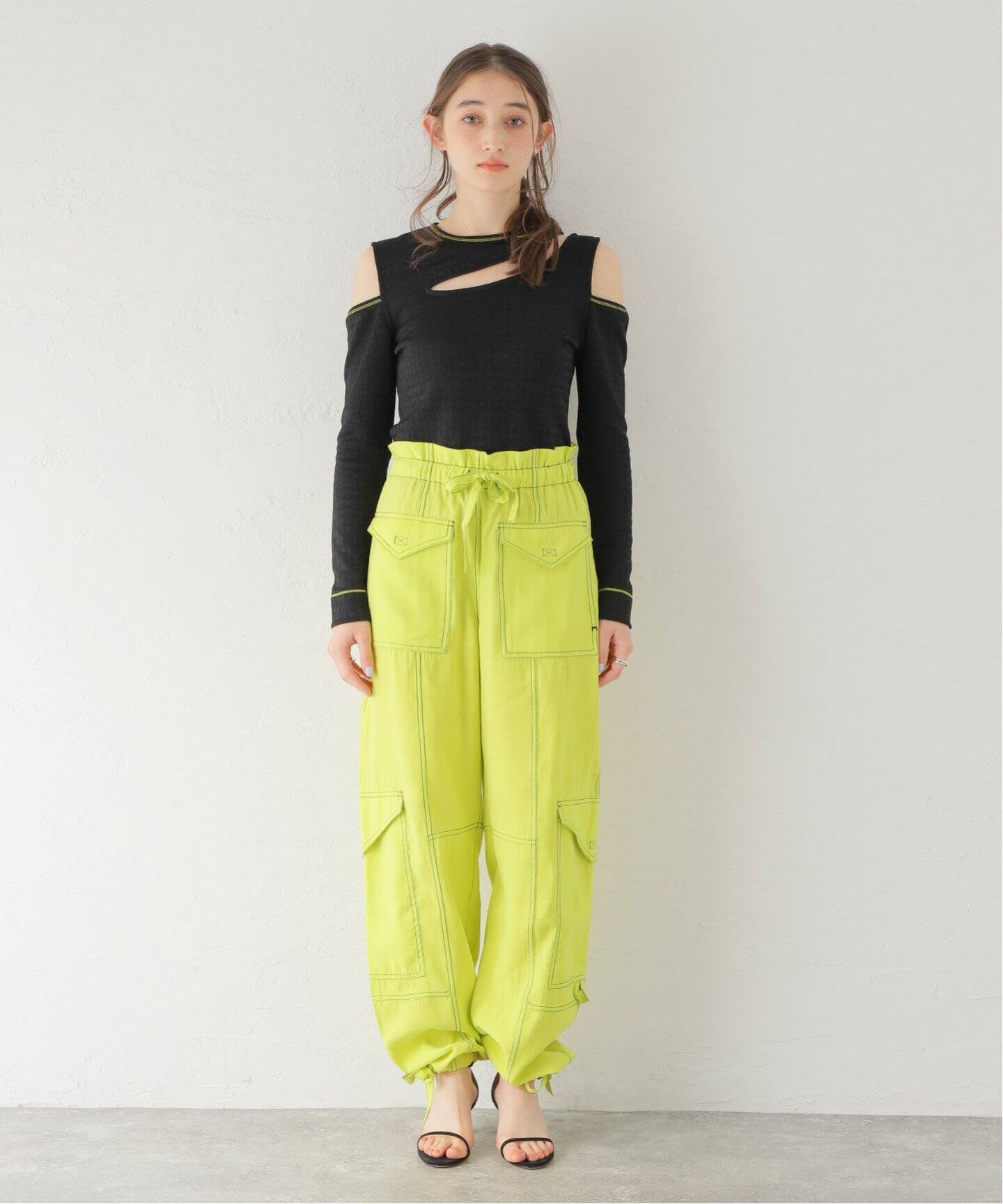 GANNI / ガニー】Light Slub High Waist Pocket Pants:パンツ 