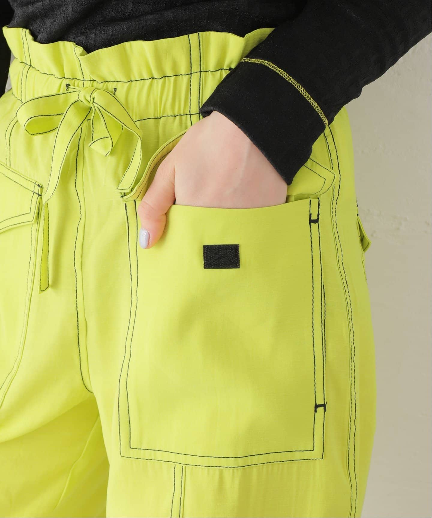 GANNI / ガニー】Light Slub High Waist Pocket Pants:パンツ