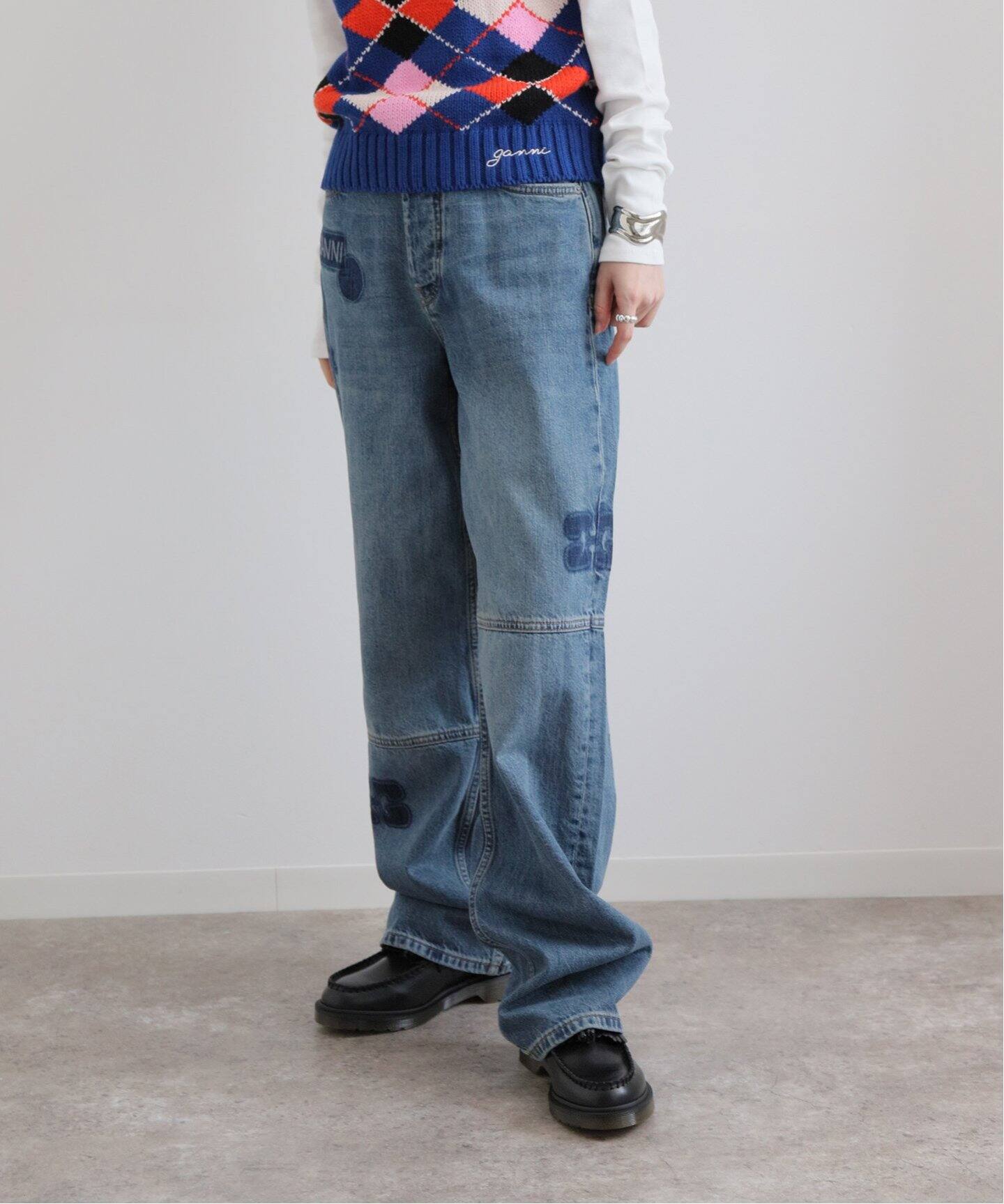 GANNI / ガニー】 Patch Denim Izey：デニム（デニムパンツ・ジーンズ 