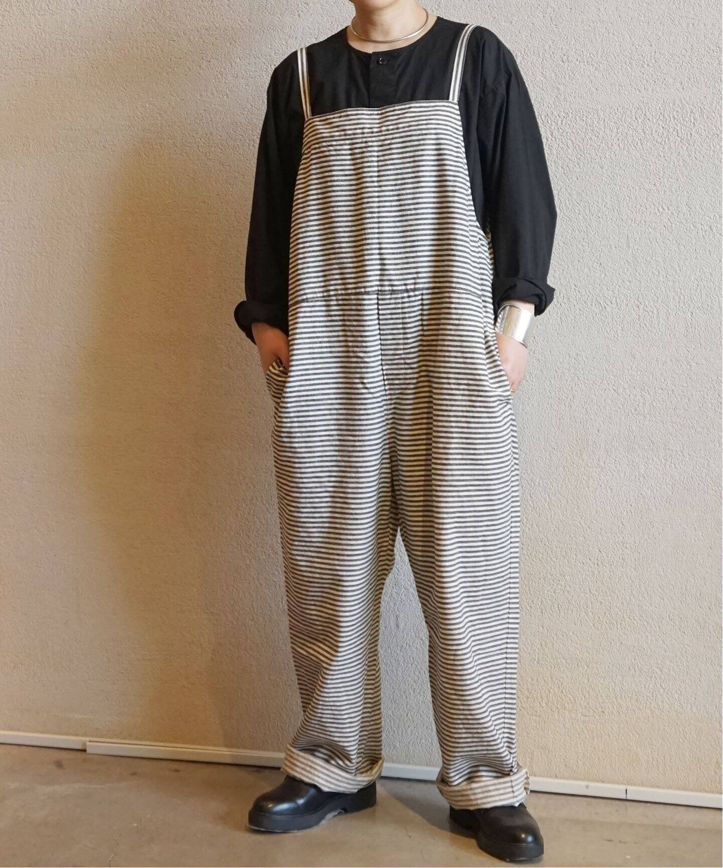 ヘリンボーダーキャミサロペット（サロペット／オーバーオール  