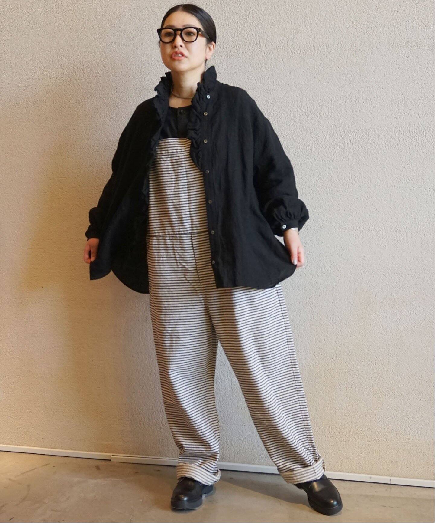 ヘリンボーダーキャミサロペット（サロペット／オーバーオール 