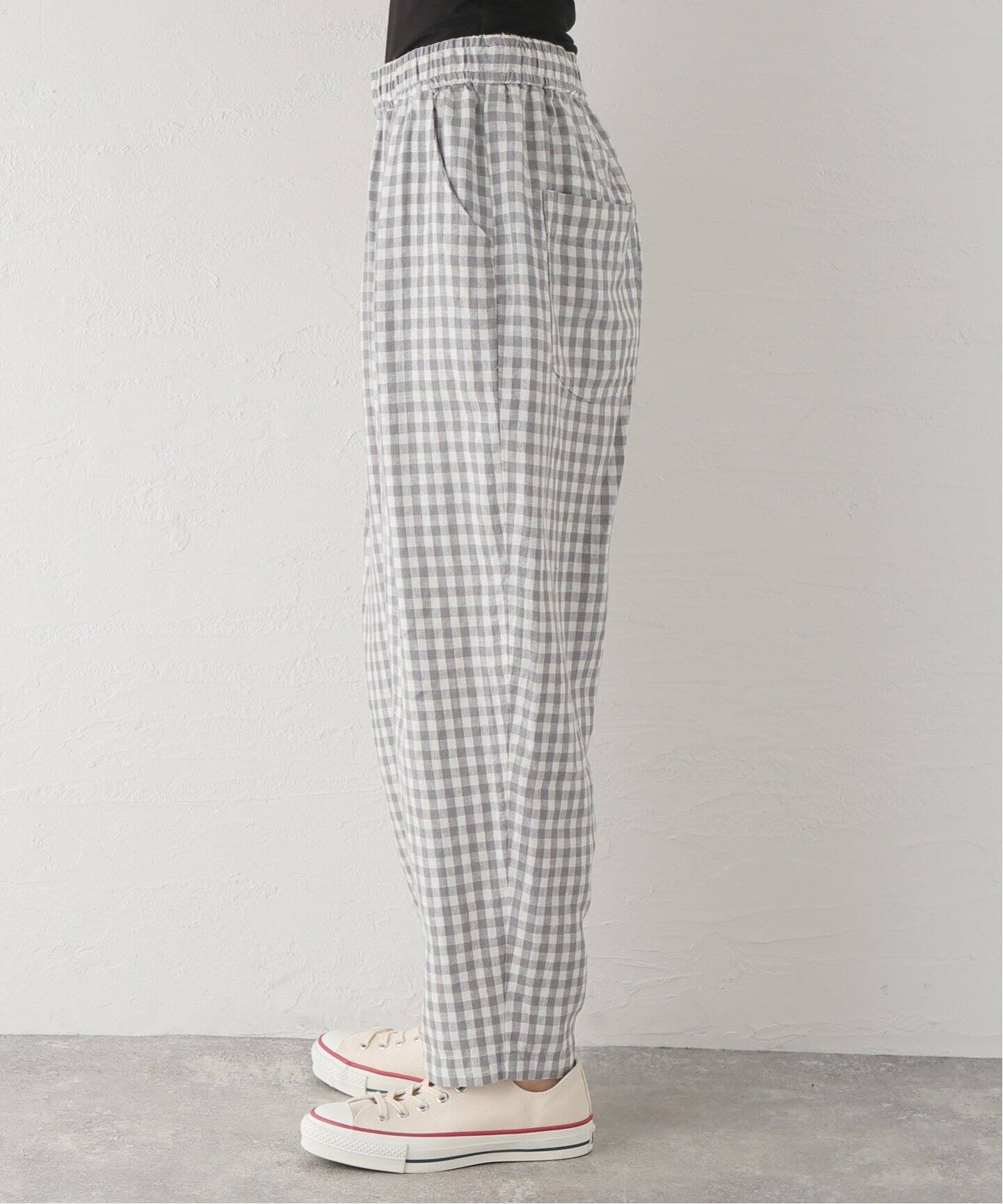 リネンチェック イージータックパンツ（その他パンツ）｜journal  