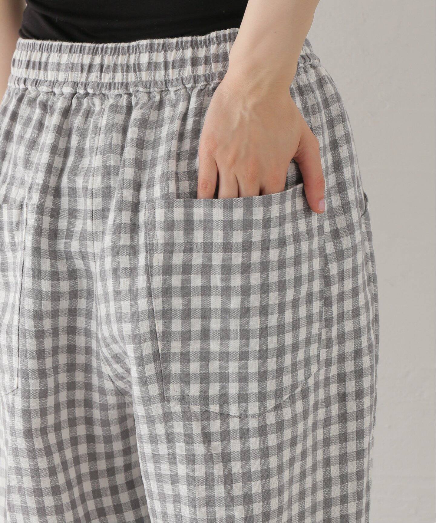 リネンチェック イージータックパンツ（その他パンツ）｜journal  