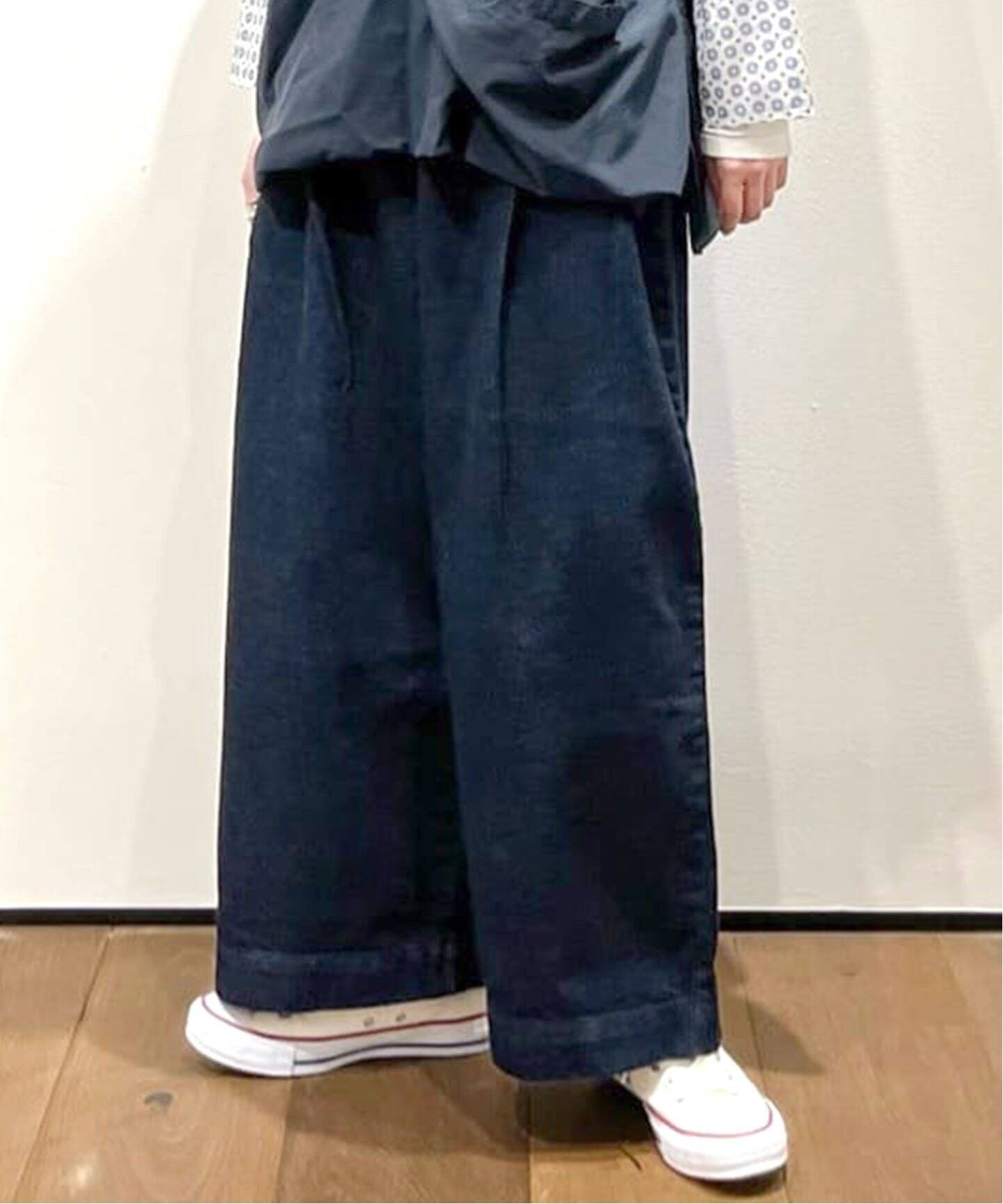 11OZオールドデニムサイドタックパンツ（デニムパンツ・ジーンズ 