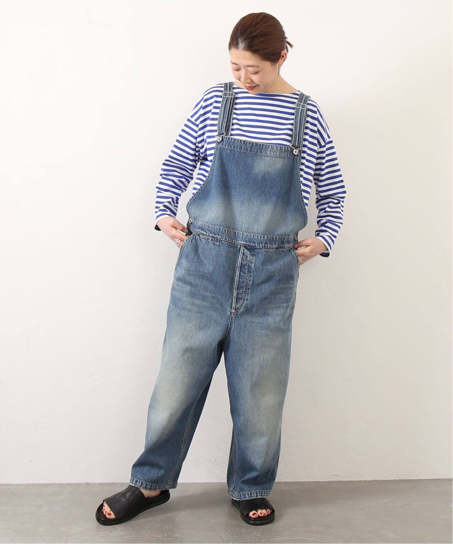 11OZデニムローバックオーバーオール（デニムパンツ・ジーンズ 