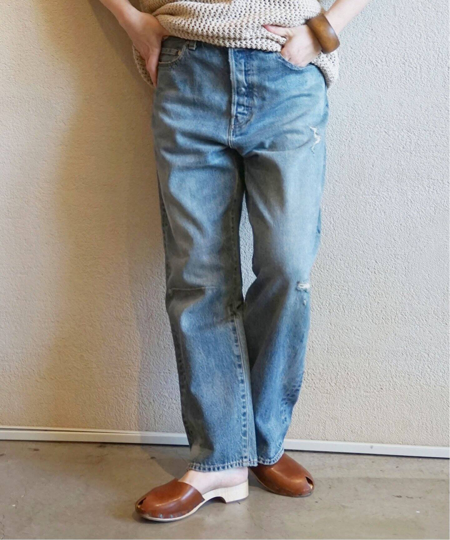 13OZデニム クラッシュダメージパンツ（デニムパンツ・ジーンズ 