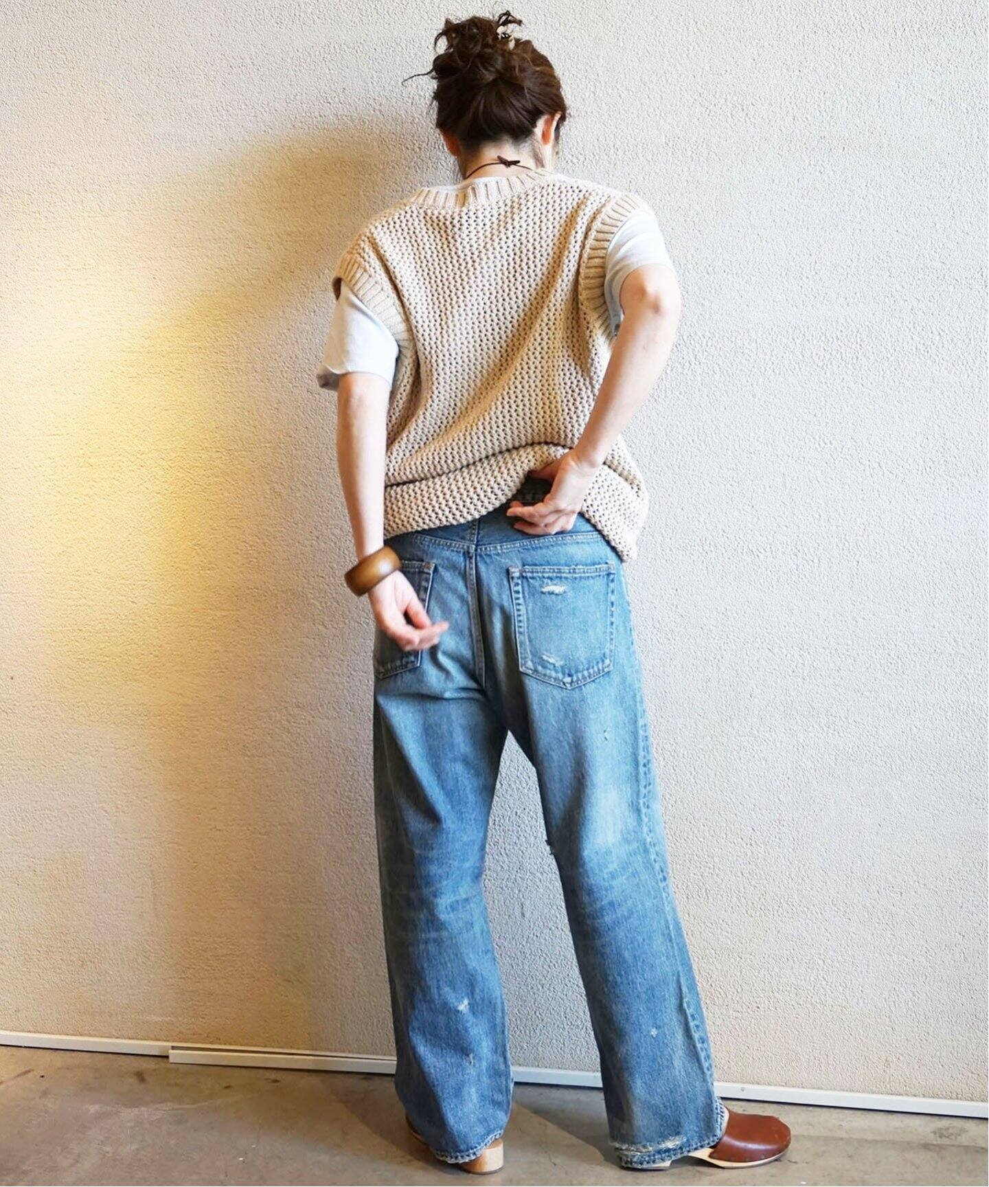 13OZデニム クラッシュダメージパンツ（デニムパンツ・ジーンズ 