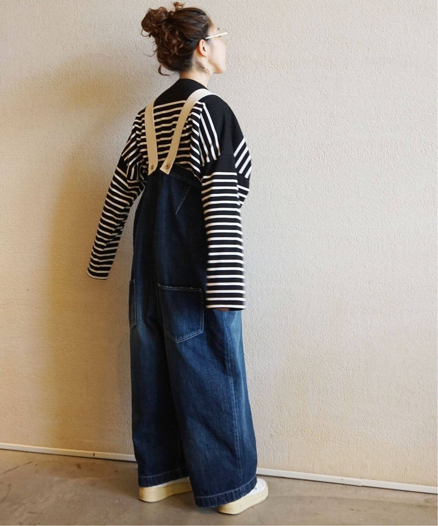 J.S.LUXE ミリタリーデニム ベアトップサロペット
