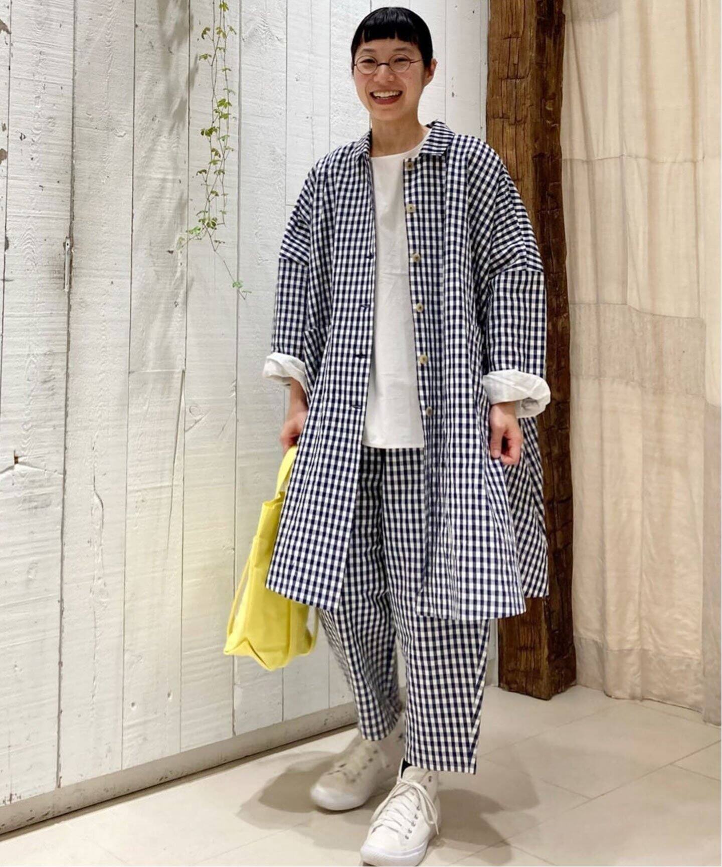 apuntob/アプントビー】 TROUSERS VICHY LINEN AND COTTON（その他  