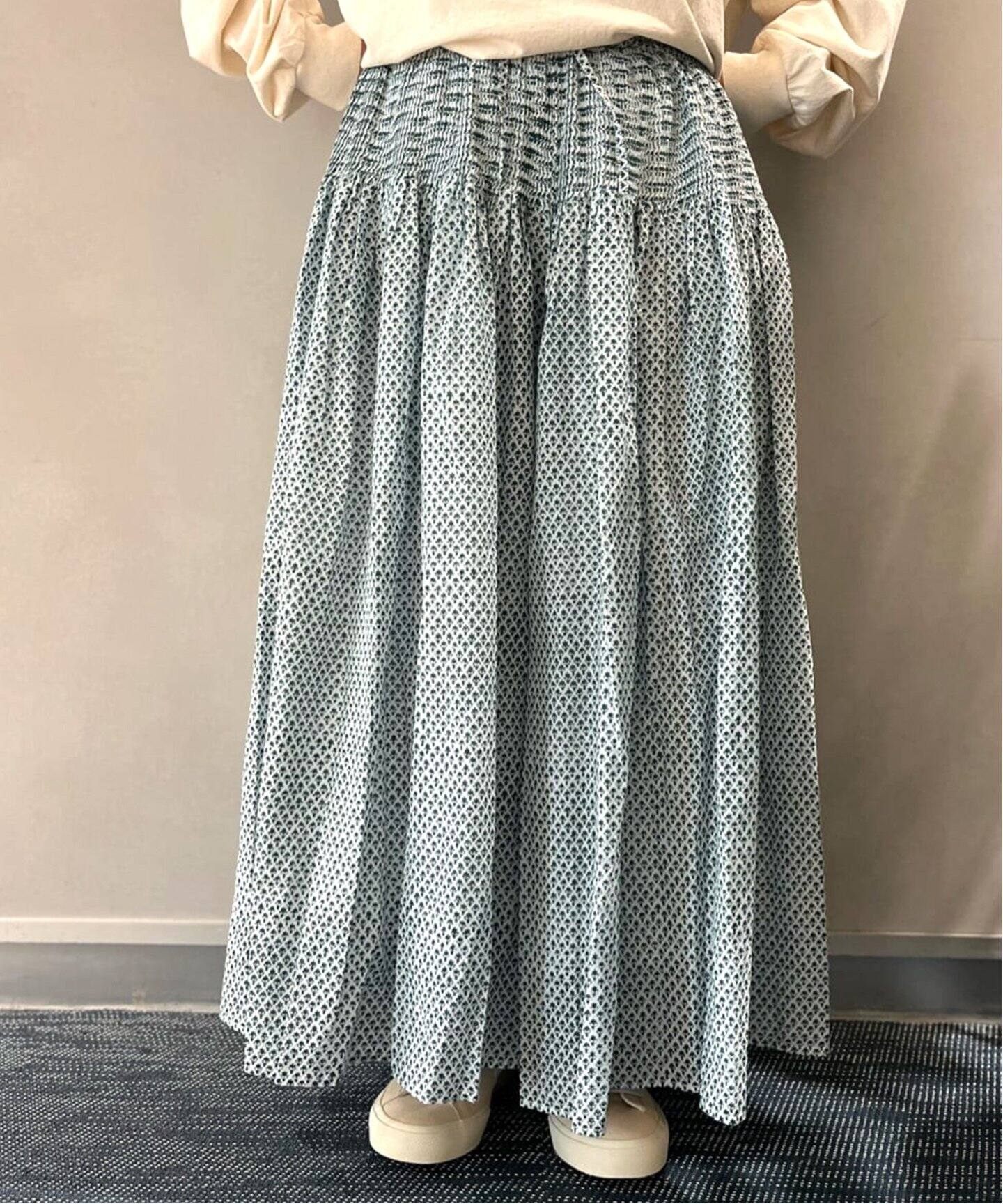 maison de soil/メゾン ド ソイル】 FLOWER BLOCK PRINT CULOTT 