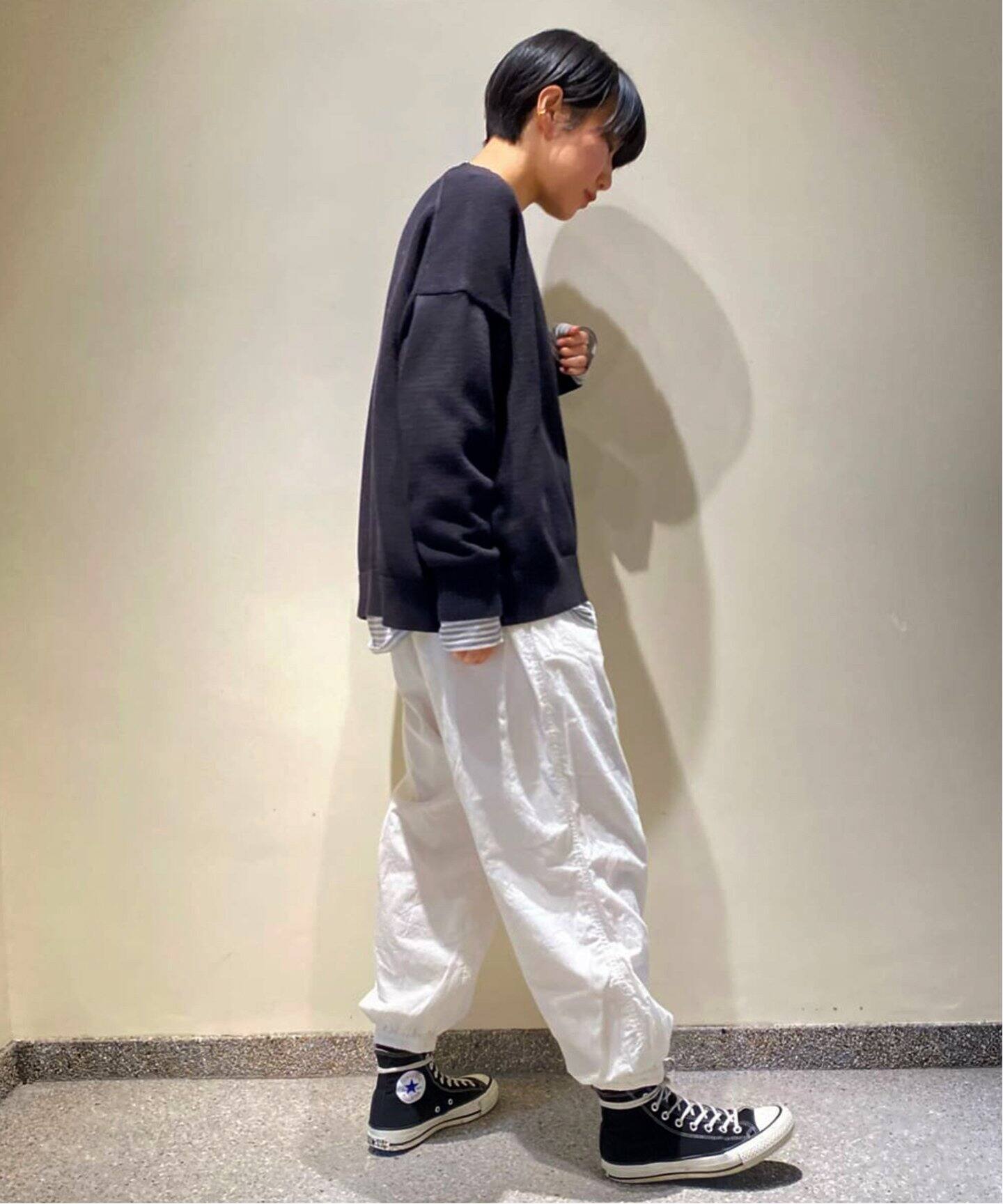 VAS-Y LENTEMENT/ヴァジーラントマン】POPLIN OVERDYED EASY PAN 
