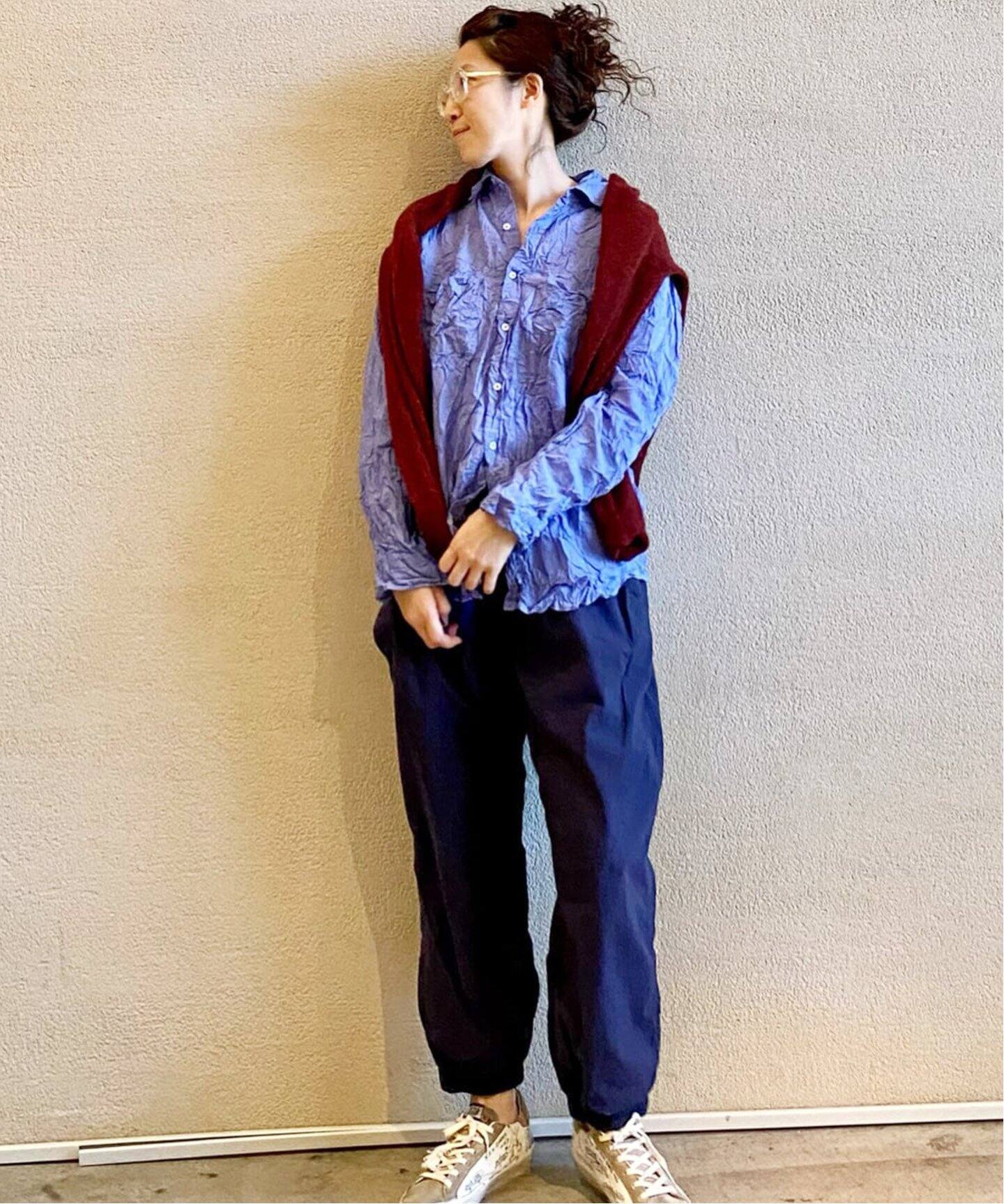 VAS-Y LENTEMENT/ヴァジーラントマン】POPLIN OVERDYED EASY PAN 