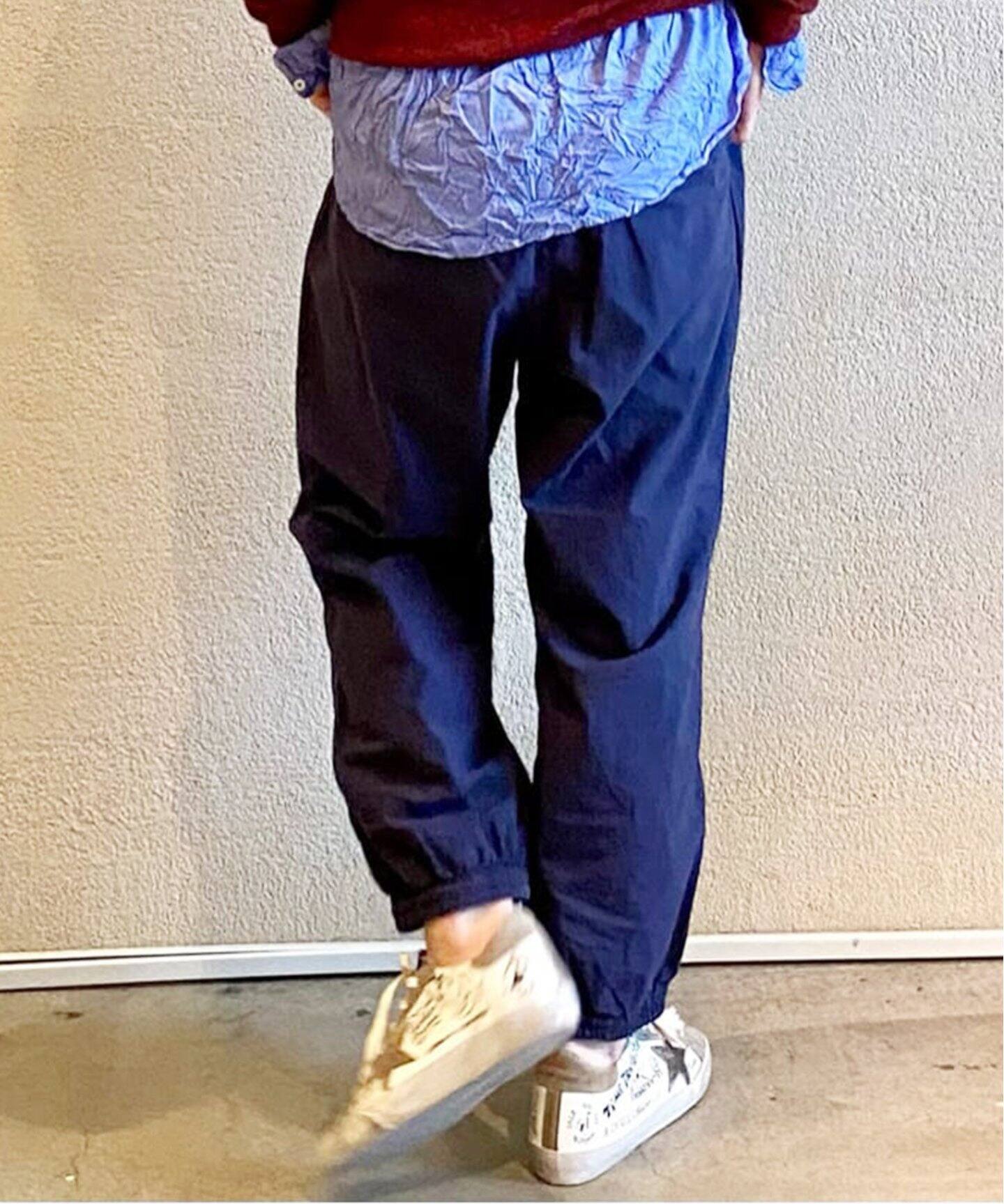 VAS-Y LENTEMENT/ヴァジーラントマン】POPLIN OVERDYED EASY PAN  