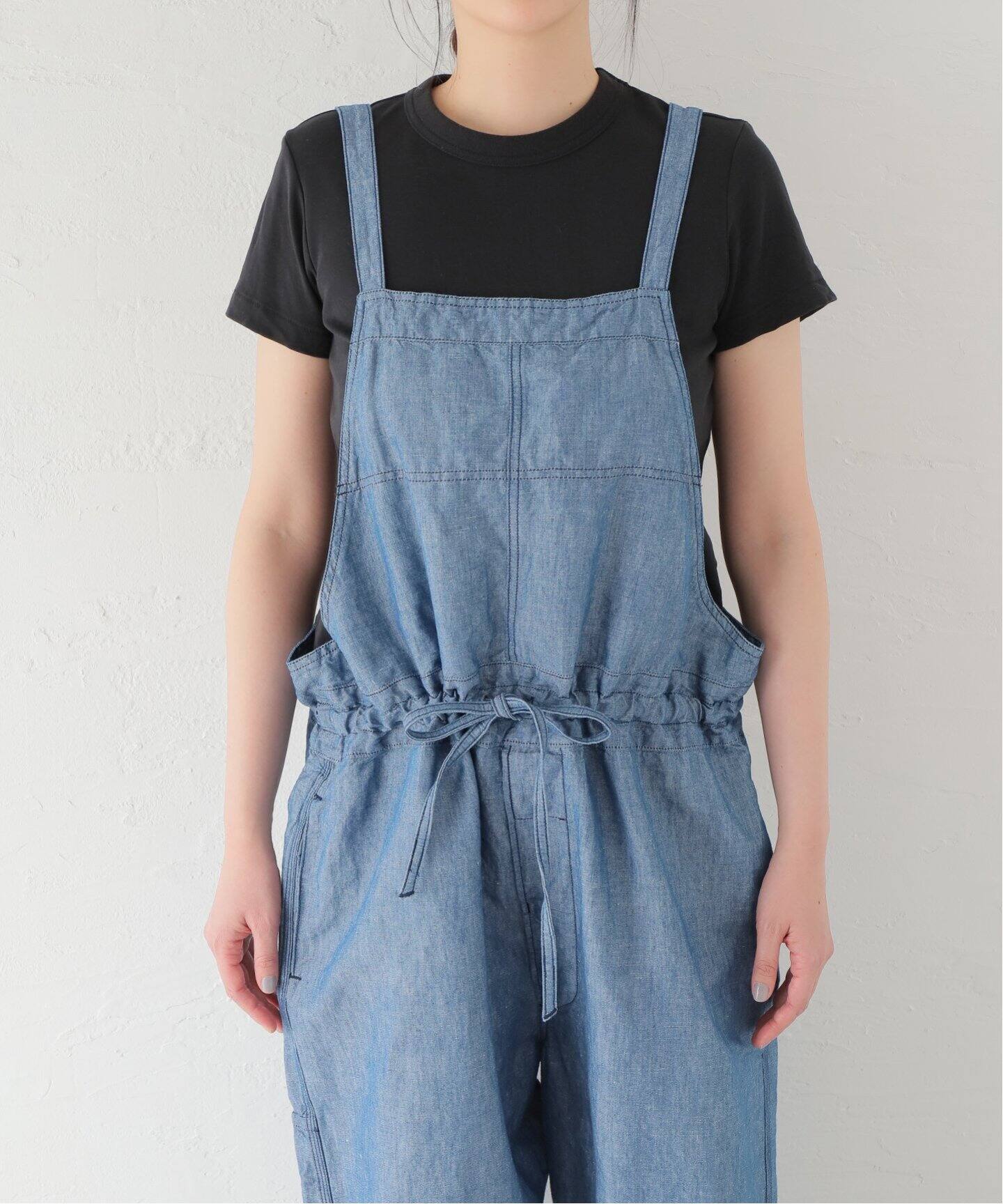 ARMEN/アーメン】CO/LI CHAMBRAY SALOPETTE（サロペット 