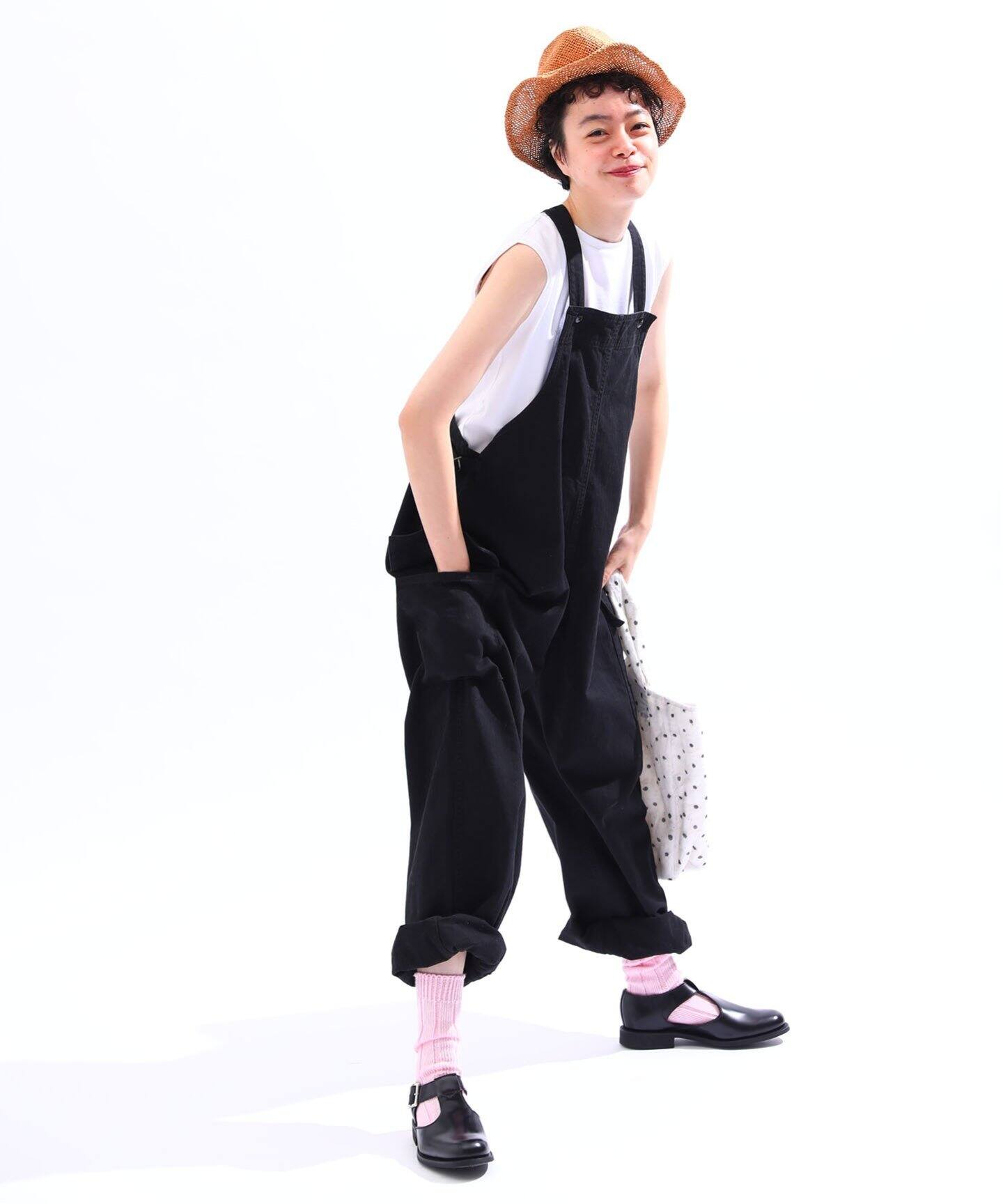 chimala/チマラ】HERRINGBONE SALVAGE OVERALL（サロペット 