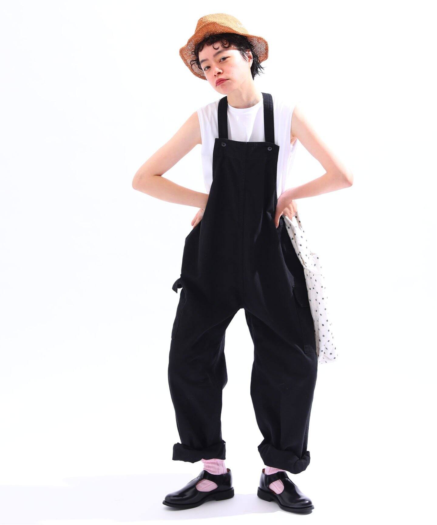 chimala/チマラ】HERRINGBONE SALVAGE OVERALL（サロペット 