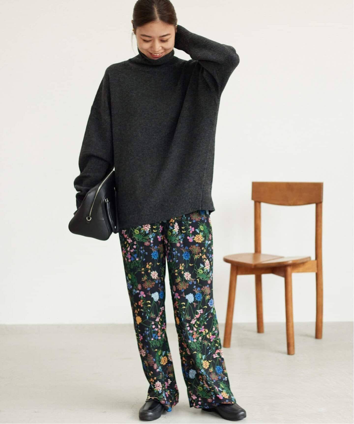 追加》ブラックフローラルイージーパンツ（その他パンツ）｜JOURNAL  