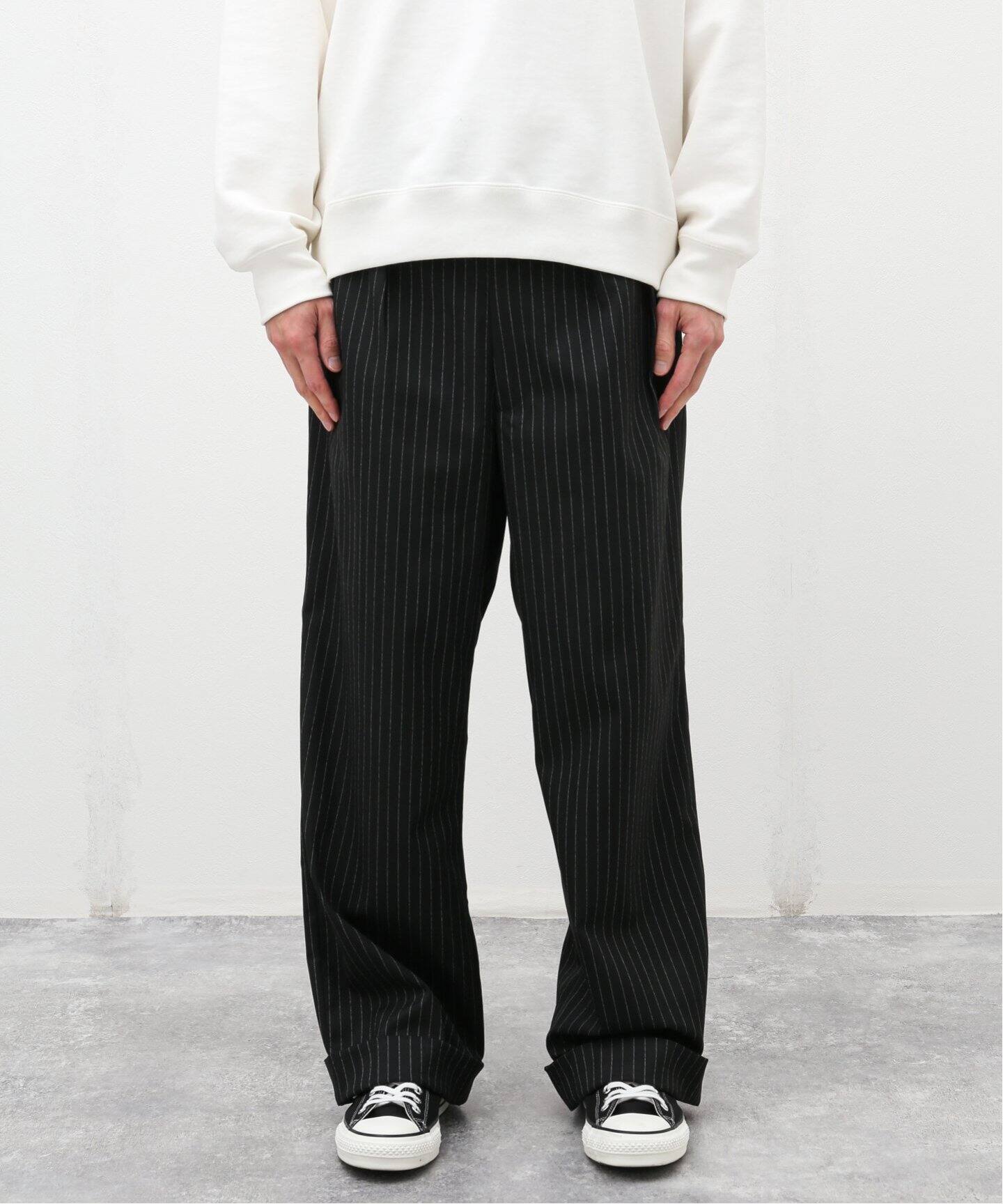 J.S.Homestead / Stead】BLACK STRIPE SLACKS（スラックス）｜JOURNAL 