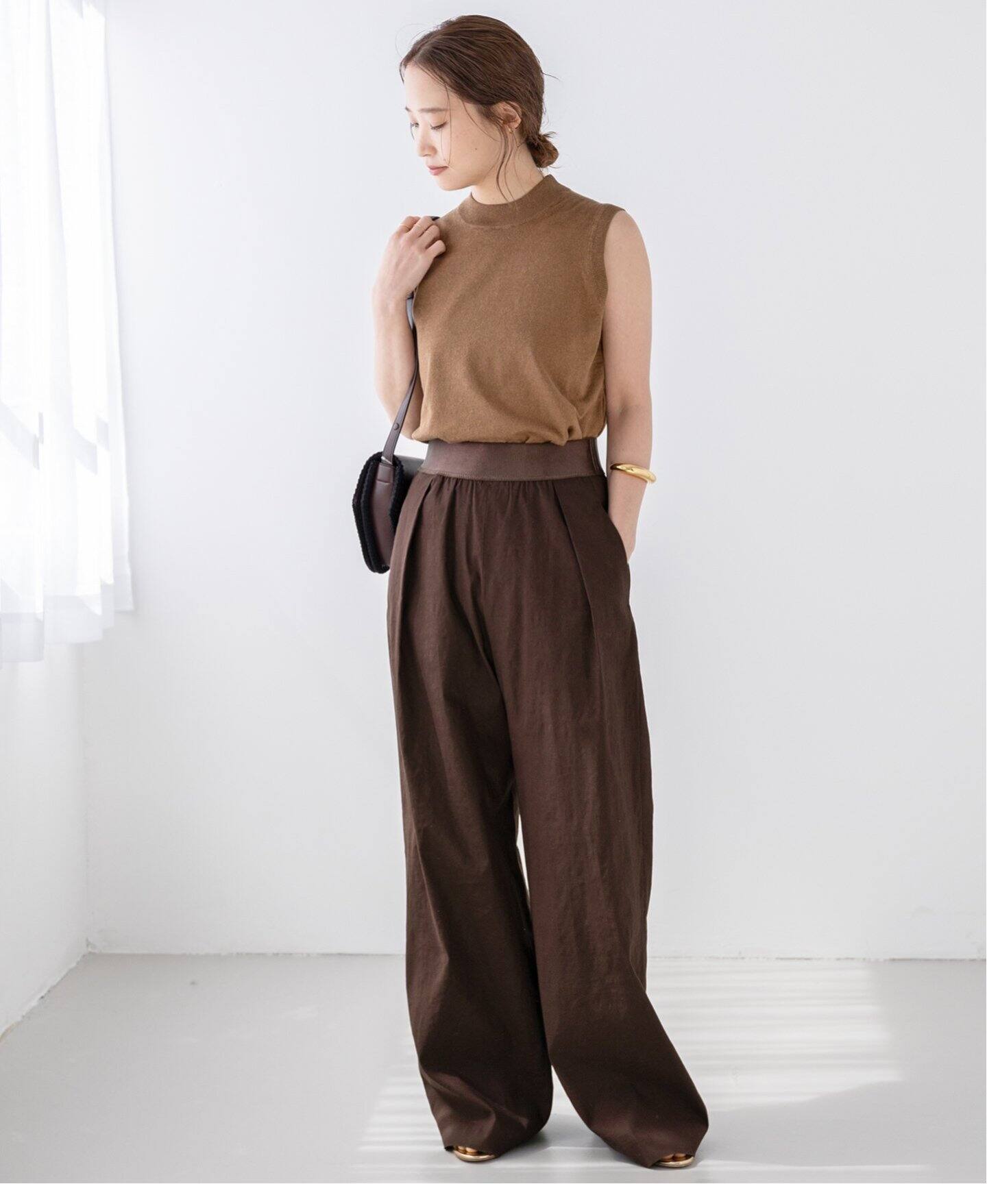 Stretch twill タックパンツ（スラックス）｜Deuxieme Classe  