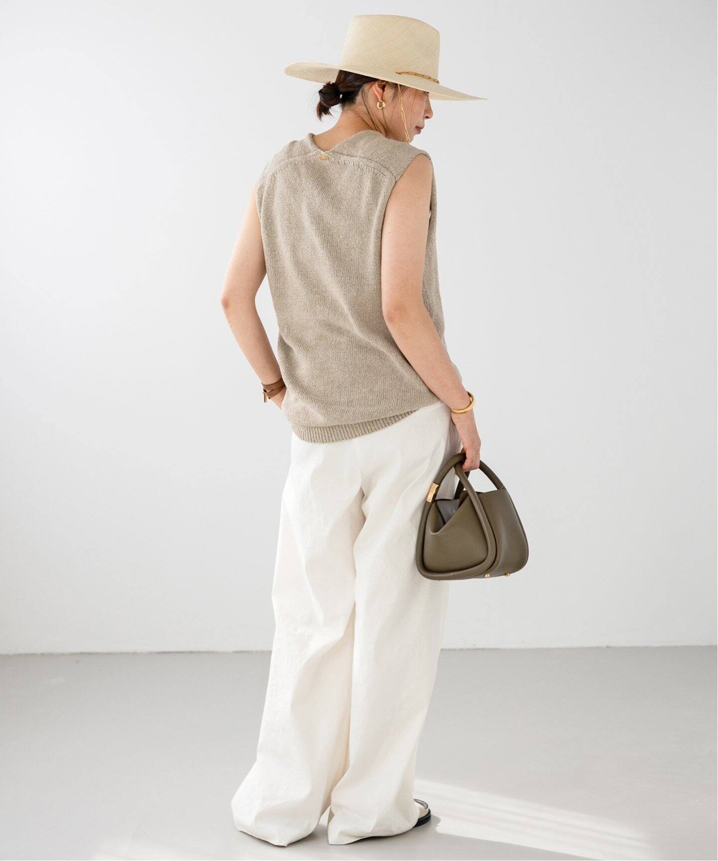 Stretch twill タックパンツ（スラックス）｜Deuxieme Classe  