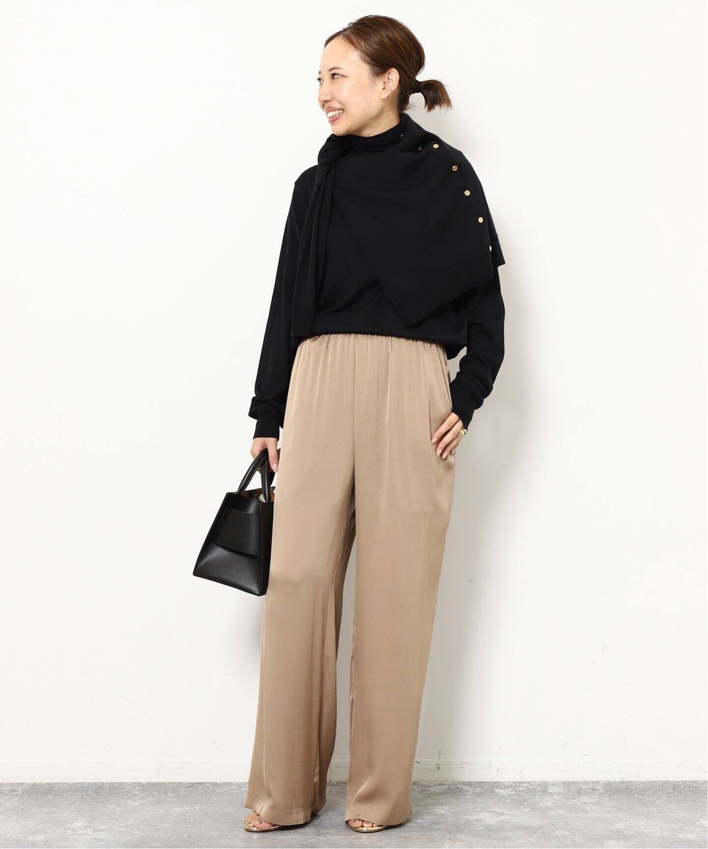 追加シルクサテン イージーパンツ（その他パンツ）｜Deuxieme  