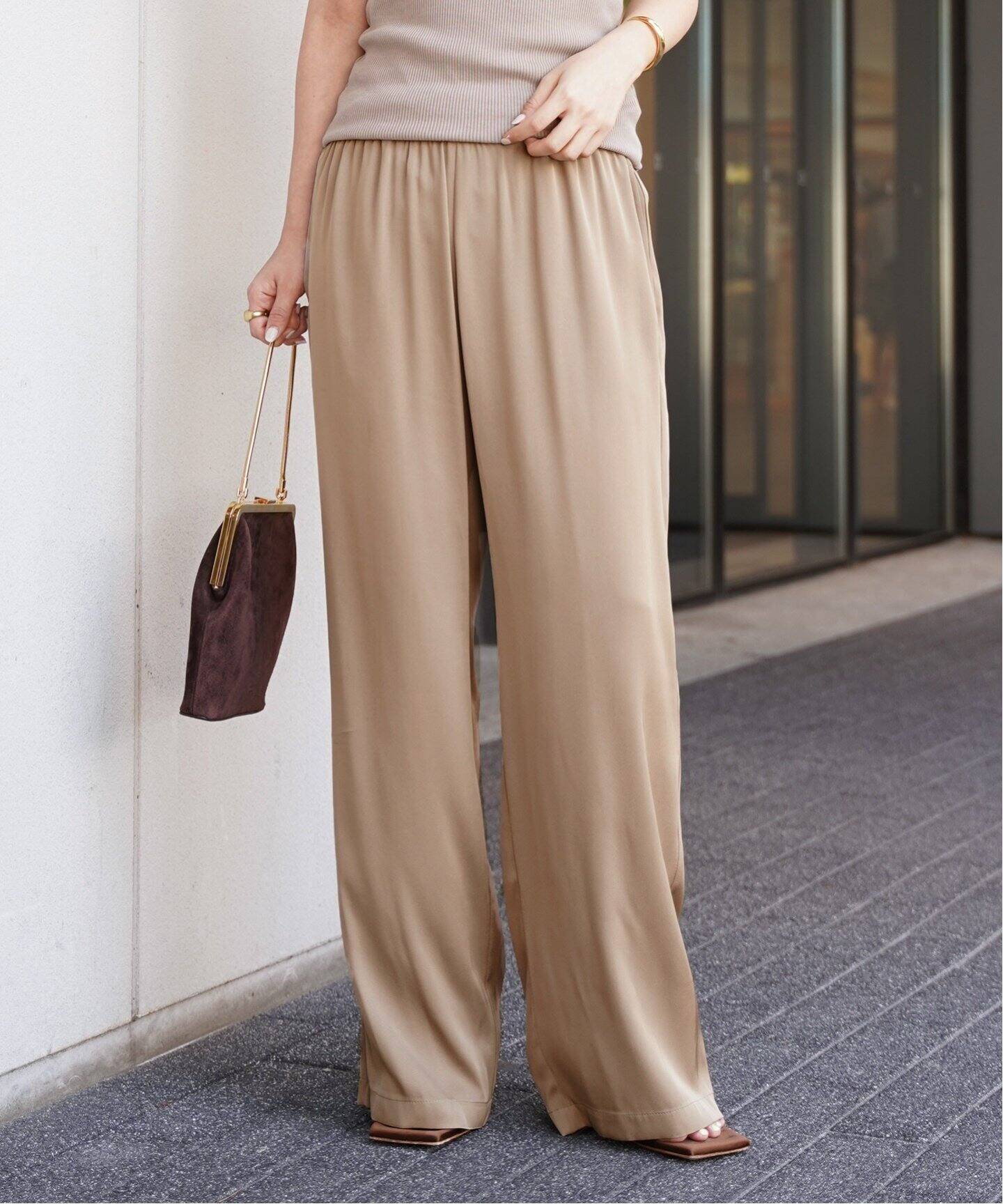 追加シルクサテン イージーパンツ（その他パンツ）｜Deuxieme Classe  