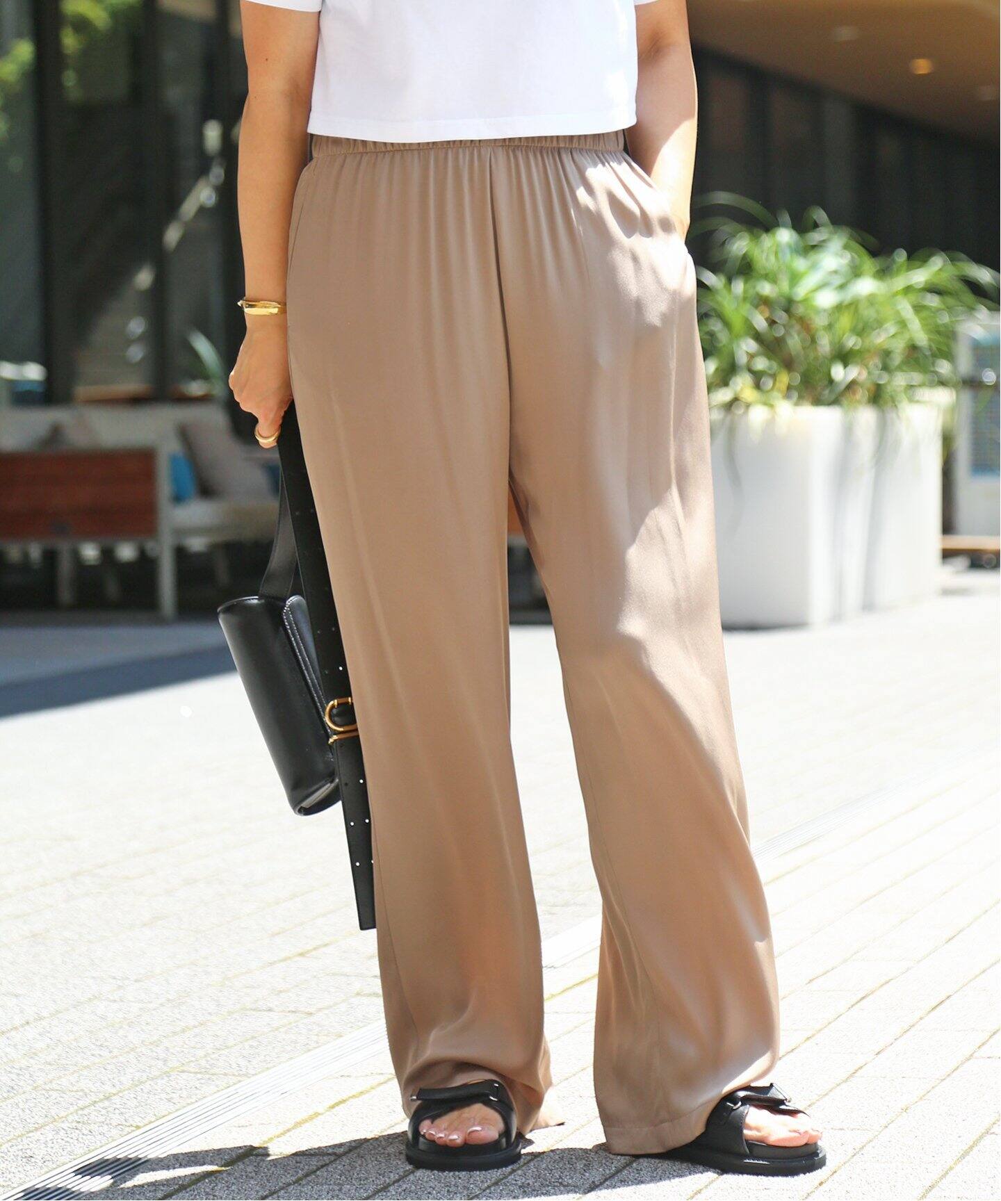 追加シルクサテン イージーパンツ（その他パンツ）｜Deuxieme Classe  