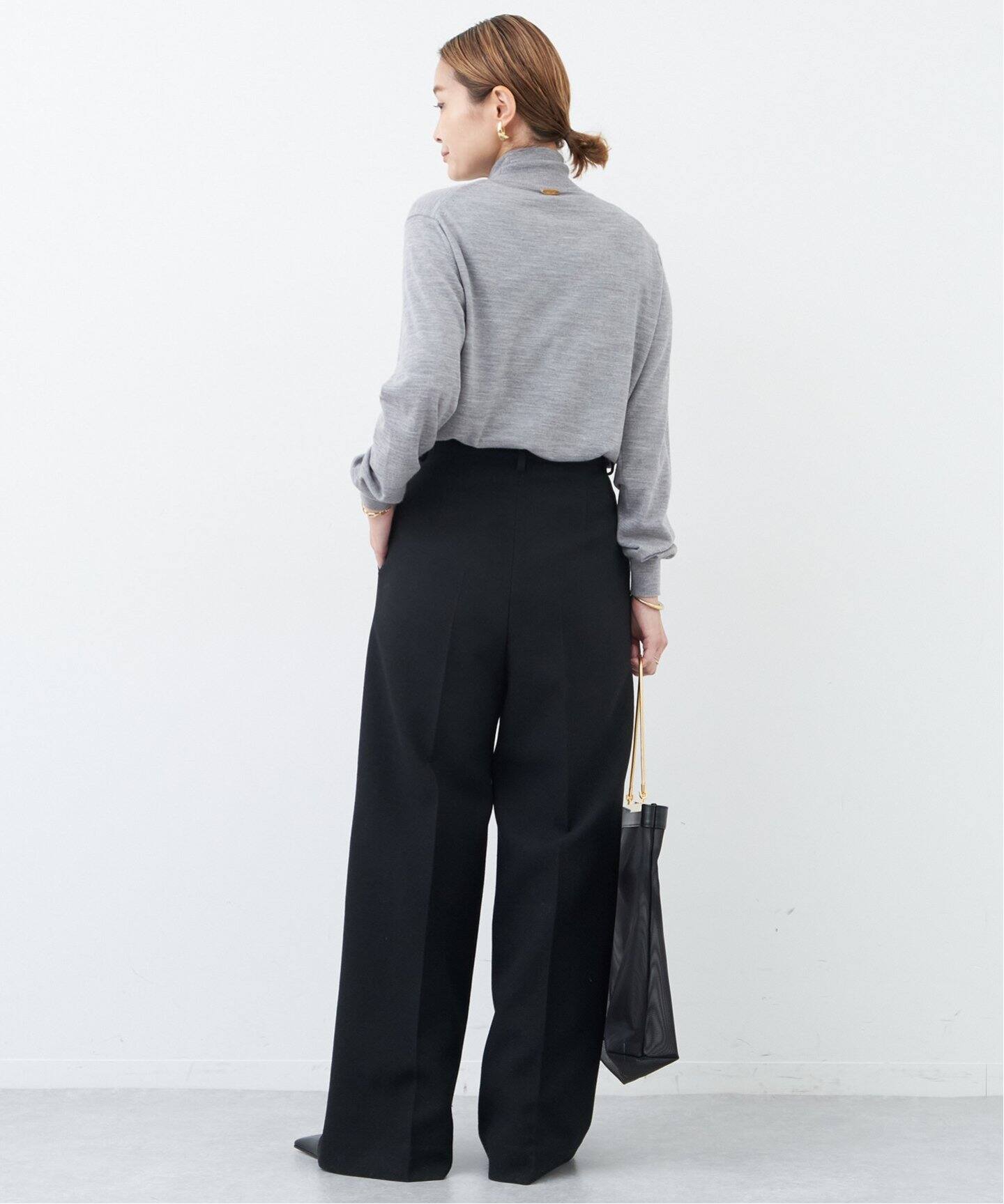 DISCO CRAPE パンツ(BK)（スラックス）｜Deuxieme Classe 