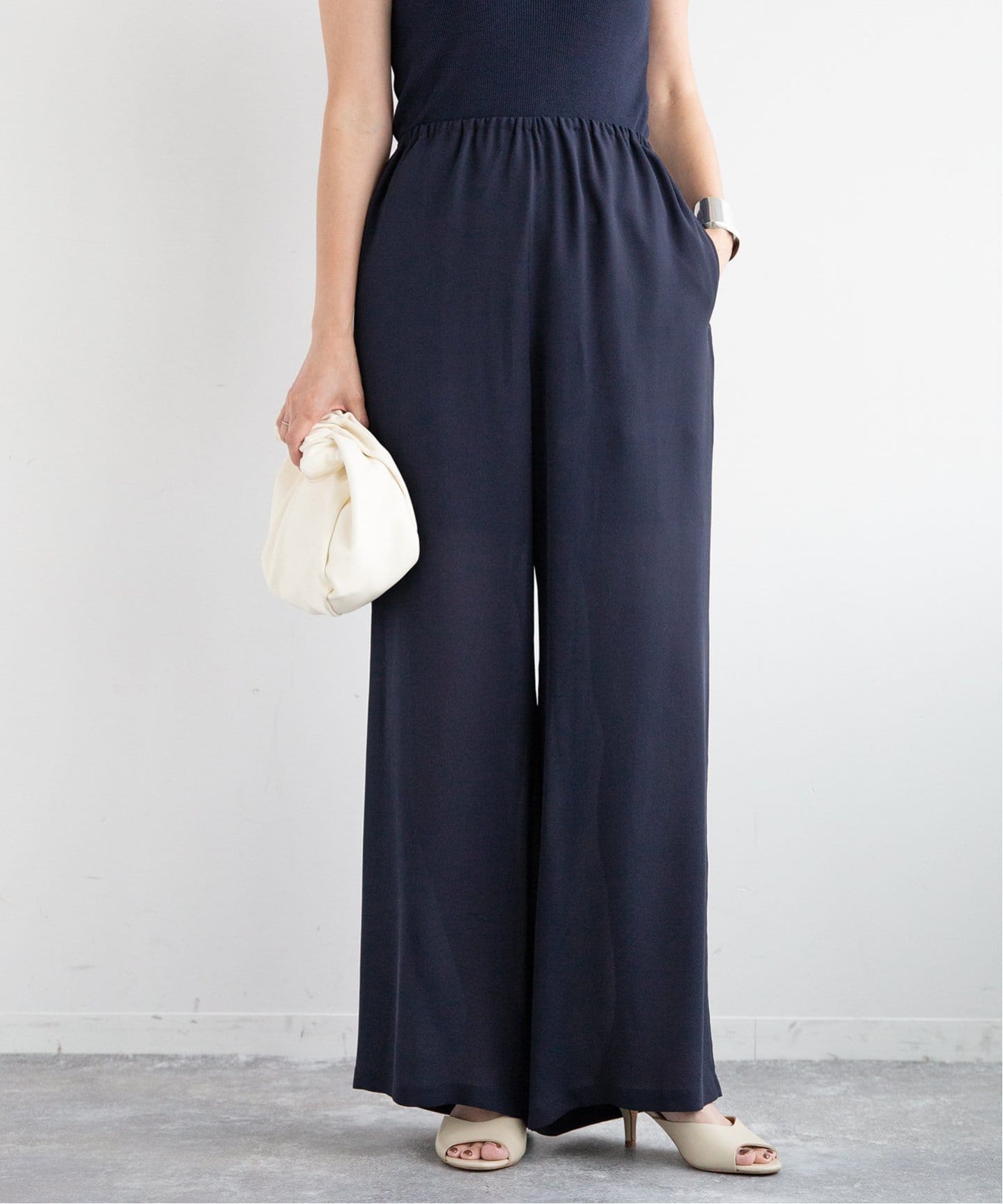 Deuxieme Classe New Sheer easy パンツ ネイビー Deuxieme Classe New Sheer easy パンツ ネイビー