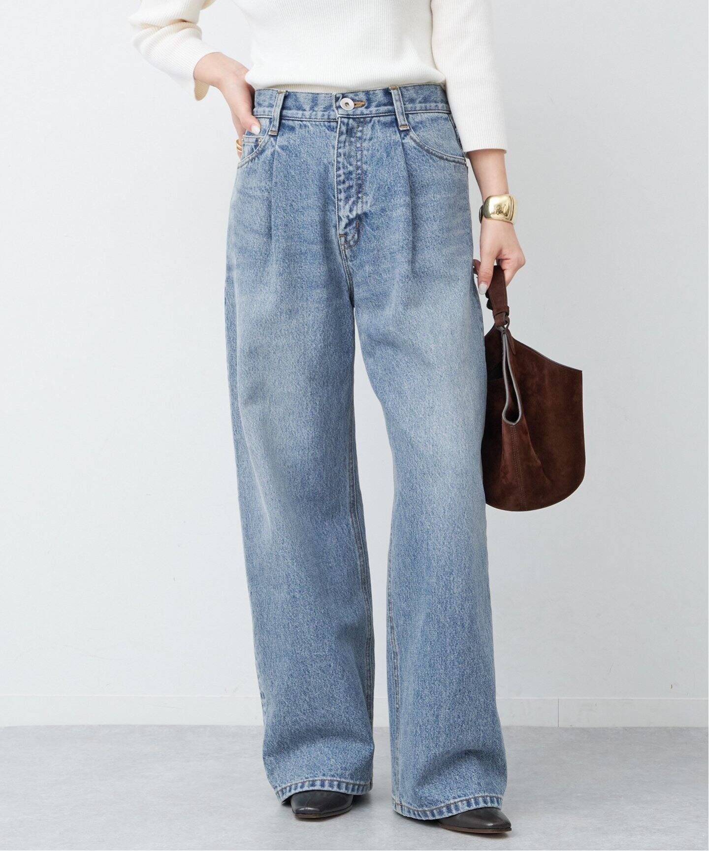 追加タックバギーデニム（デニムパンツ・ジーンズ）｜Deuxieme Classe  