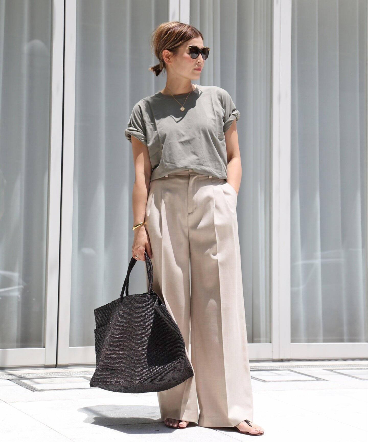 Tuck wide パンツ（スラックス）｜Deuxieme Classe（ドゥーズィエム  