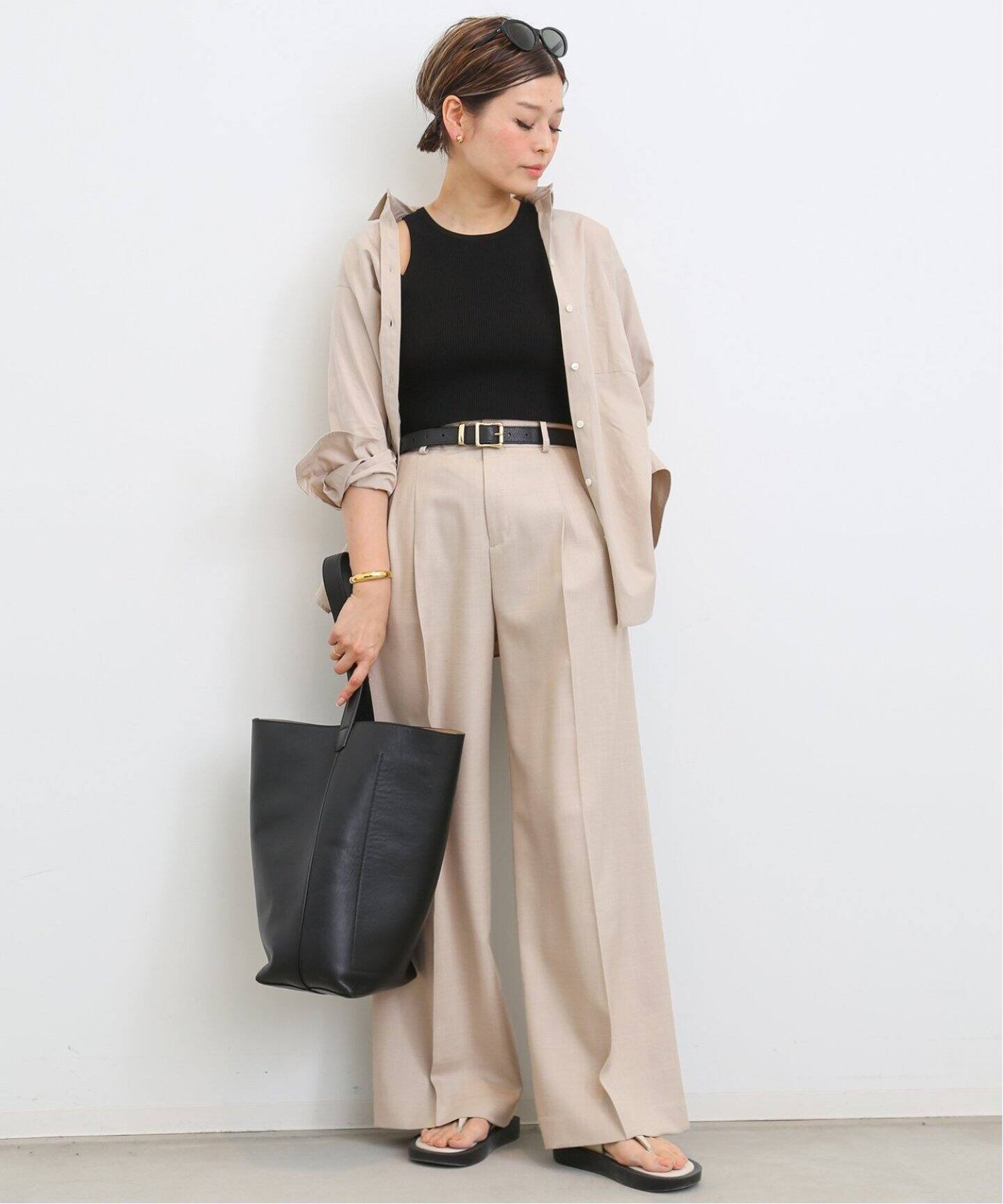 Tuck wide パンツ（スラックス）｜Deuxieme Classe（ドゥーズィエム  