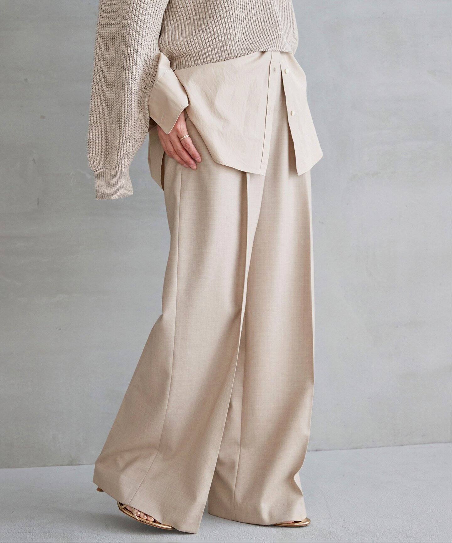 Tuck wide パンツ（スラックス）｜Deuxieme Classe（ドゥーズィエム  