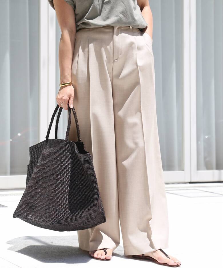 Tuck wide パンツ（スラックス）｜Deuxieme Classe（ドゥーズィエム  