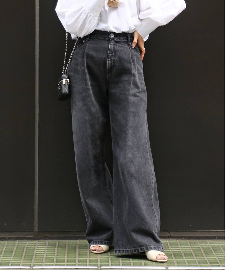 タックバギー デニム (GRY)（デニムパンツ・ジーンズ）｜Deuxieme  