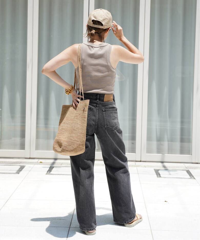 タックバギー デニム (GRY)（デニムパンツ・ジーンズ）｜Deuxieme  