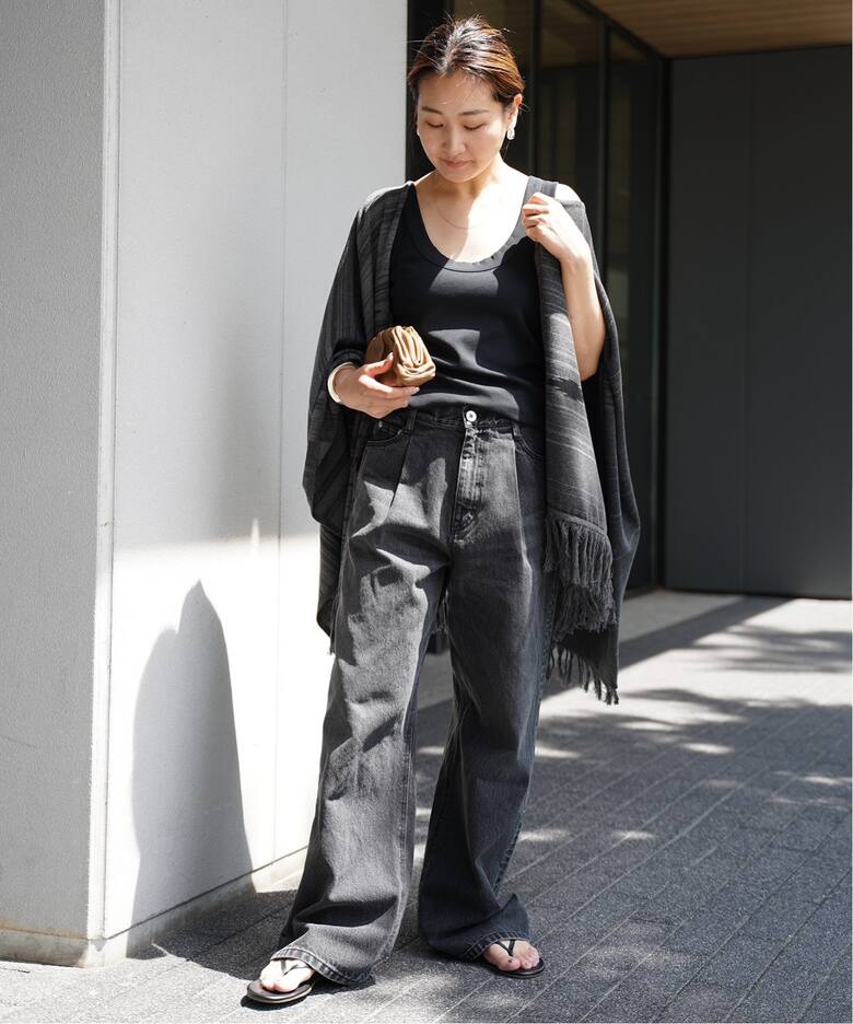 タックバギー デニム (GRY)（デニムパンツ・ジーンズ）｜Deuxieme  