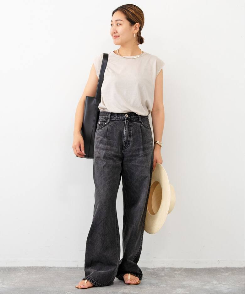 タックバギー デニム (GRY)（デニムパンツ・ジーンズ）｜Deuxieme  