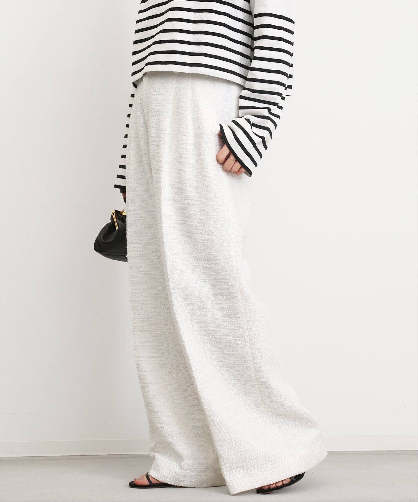 ツイード タック ワイドパンツ（スラックス）｜Deuxieme Classe  