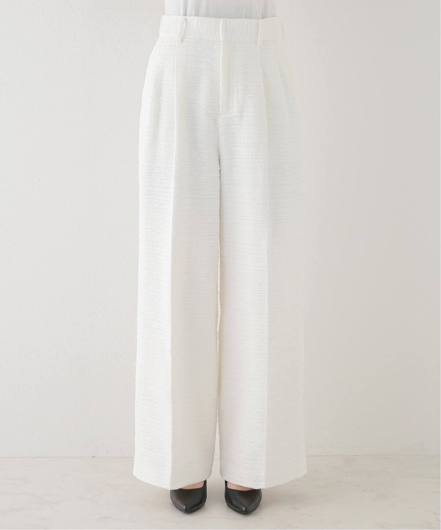 ツイード タック ワイドパンツ（スラックス）｜Deuxieme Classe  