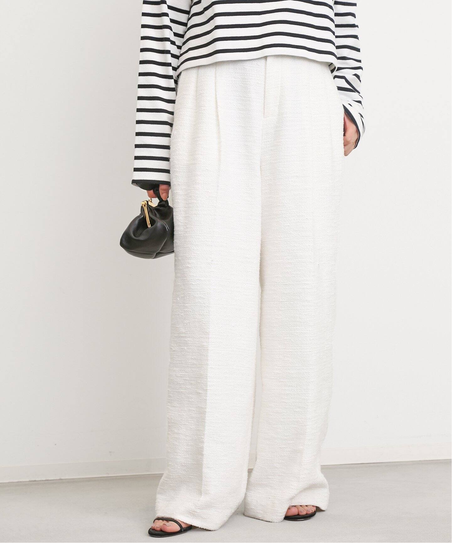 ツイード タック ワイドパンツ（スラックス）｜Deuxieme Classe  