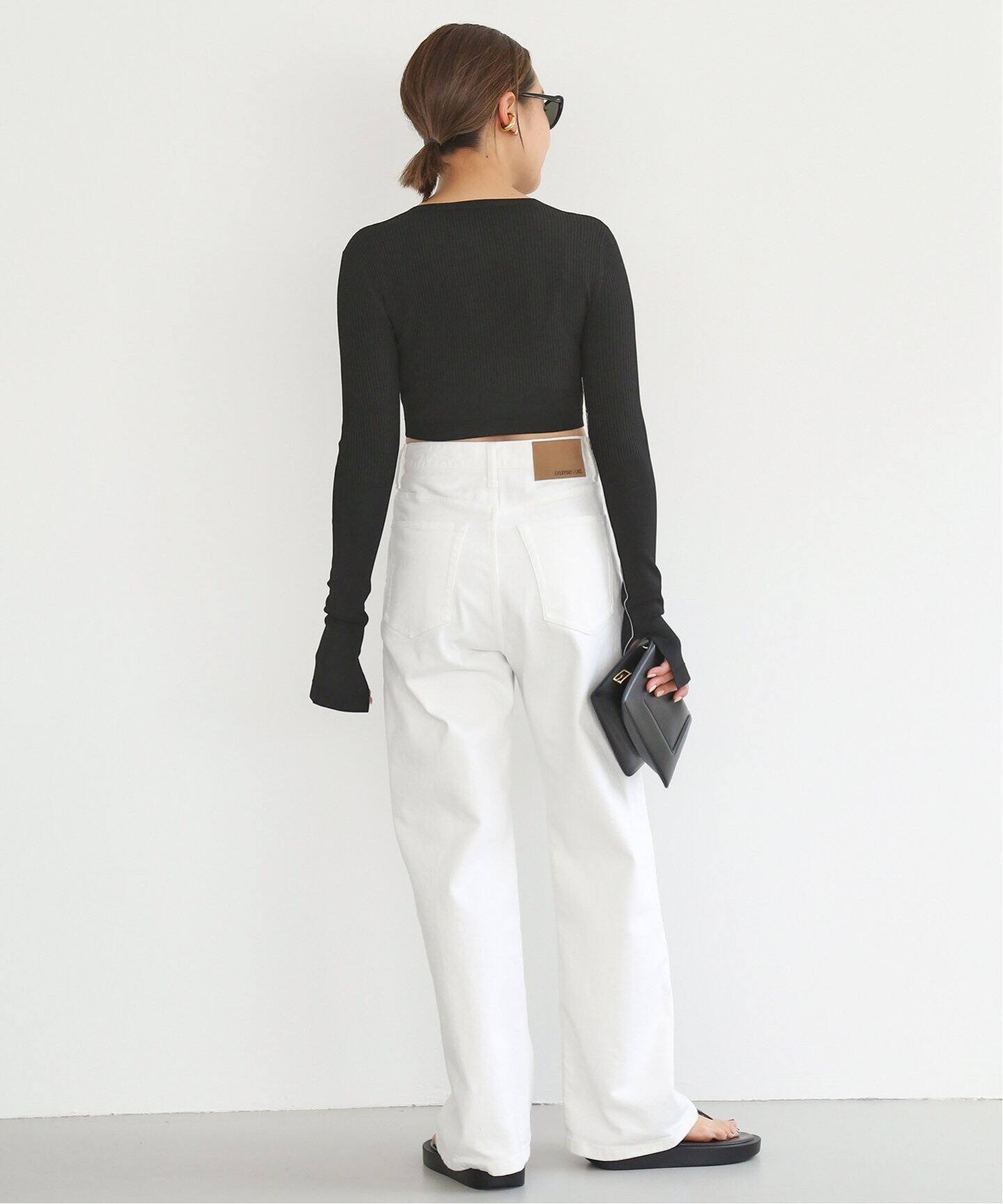 ホワイト タックバギーデニム（デニムパンツ・ジーンズ）｜Deuxieme  